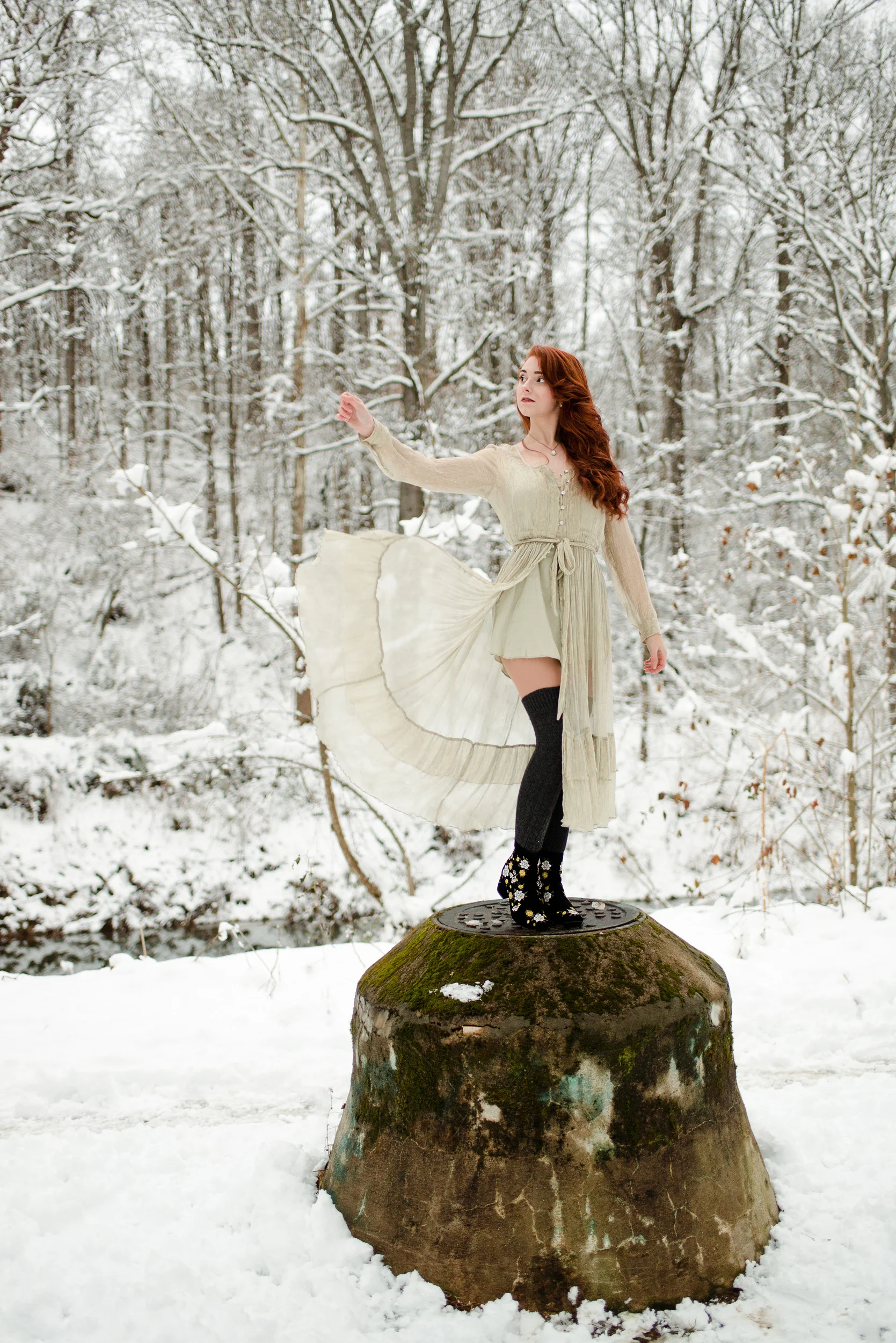 Winter Snow Portrait by Sarah Hooker Photography