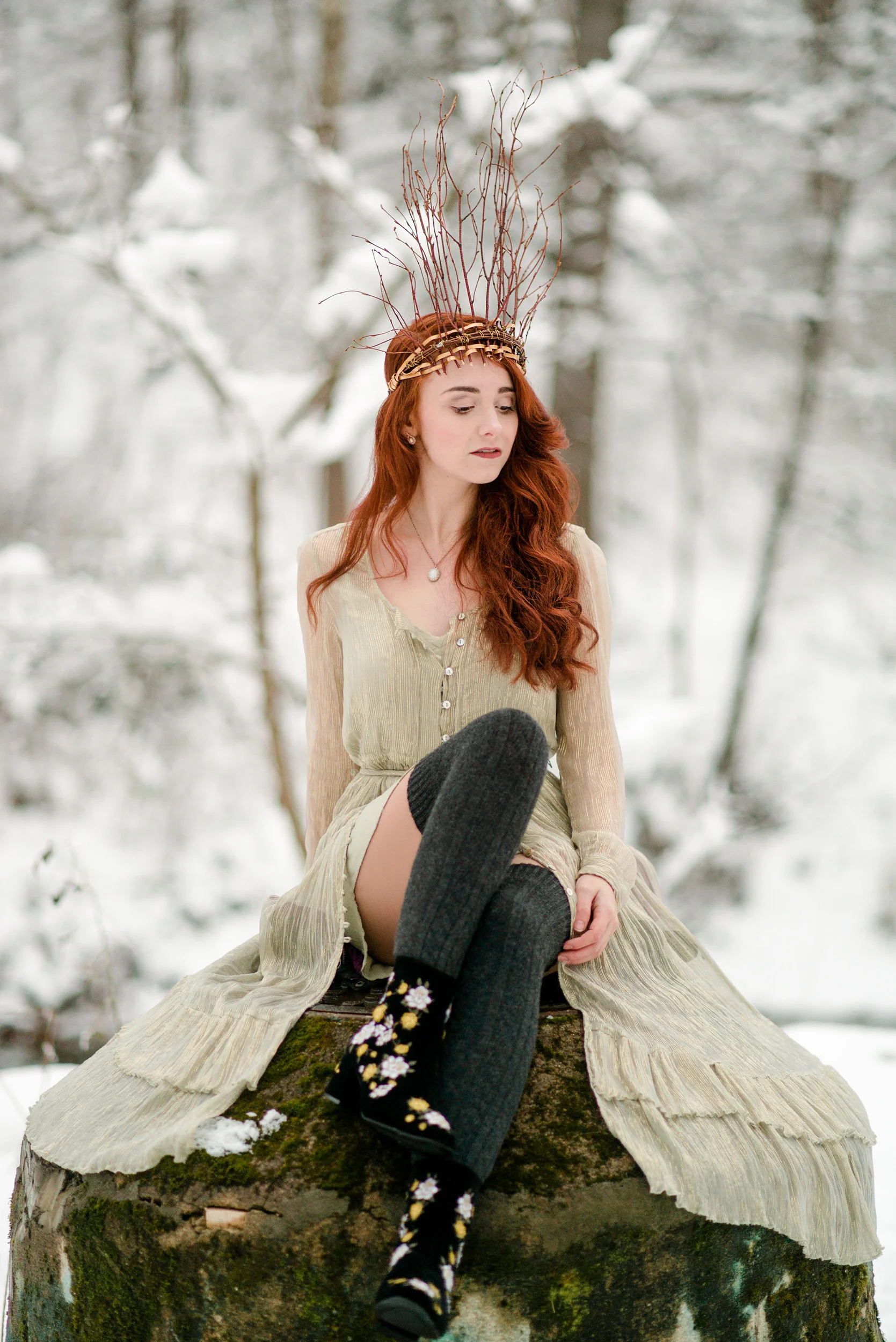 Winter Snow Portrait by Sarah Hooker Photography