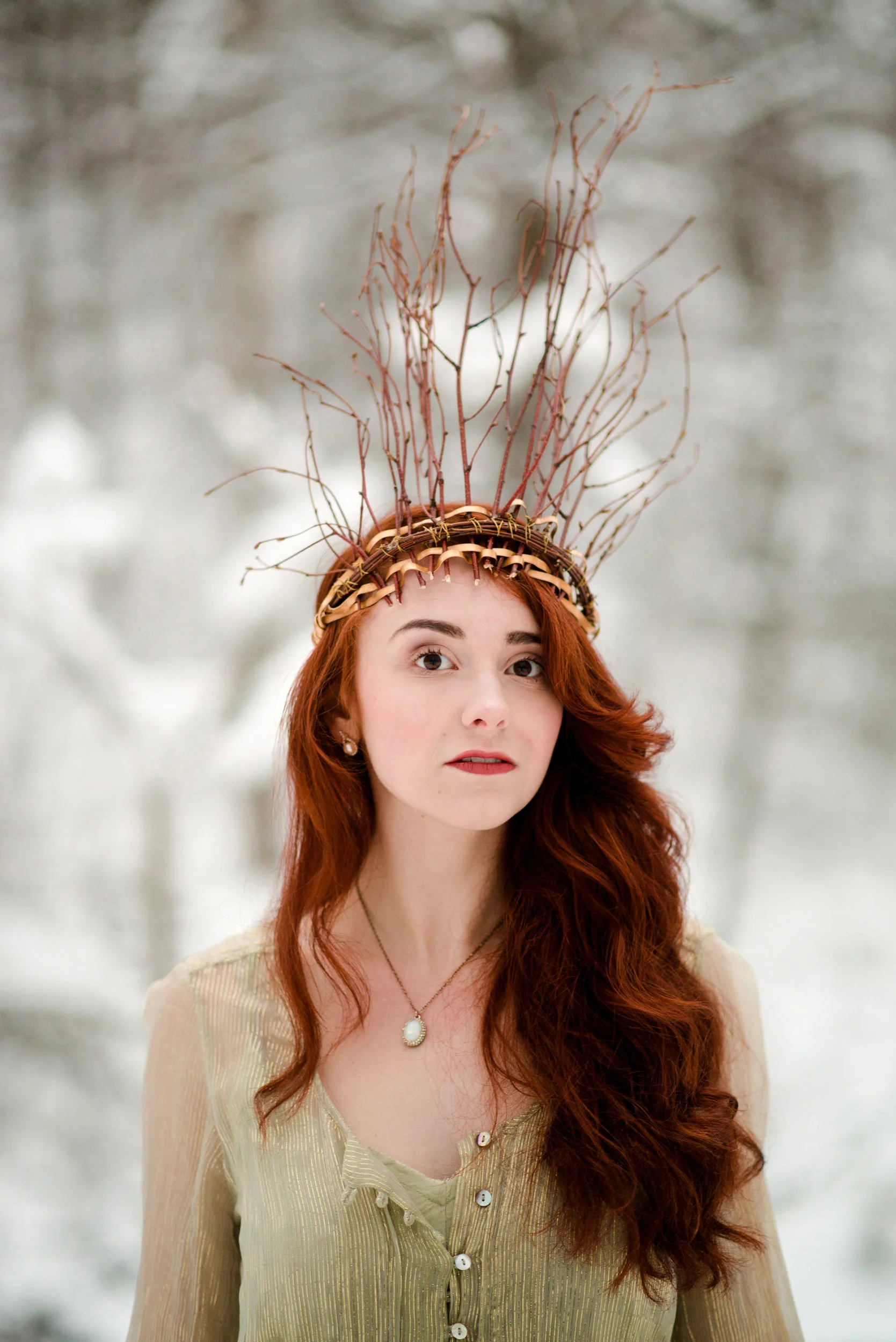 Winter Snow Portrait by Sarah Hooker Photography