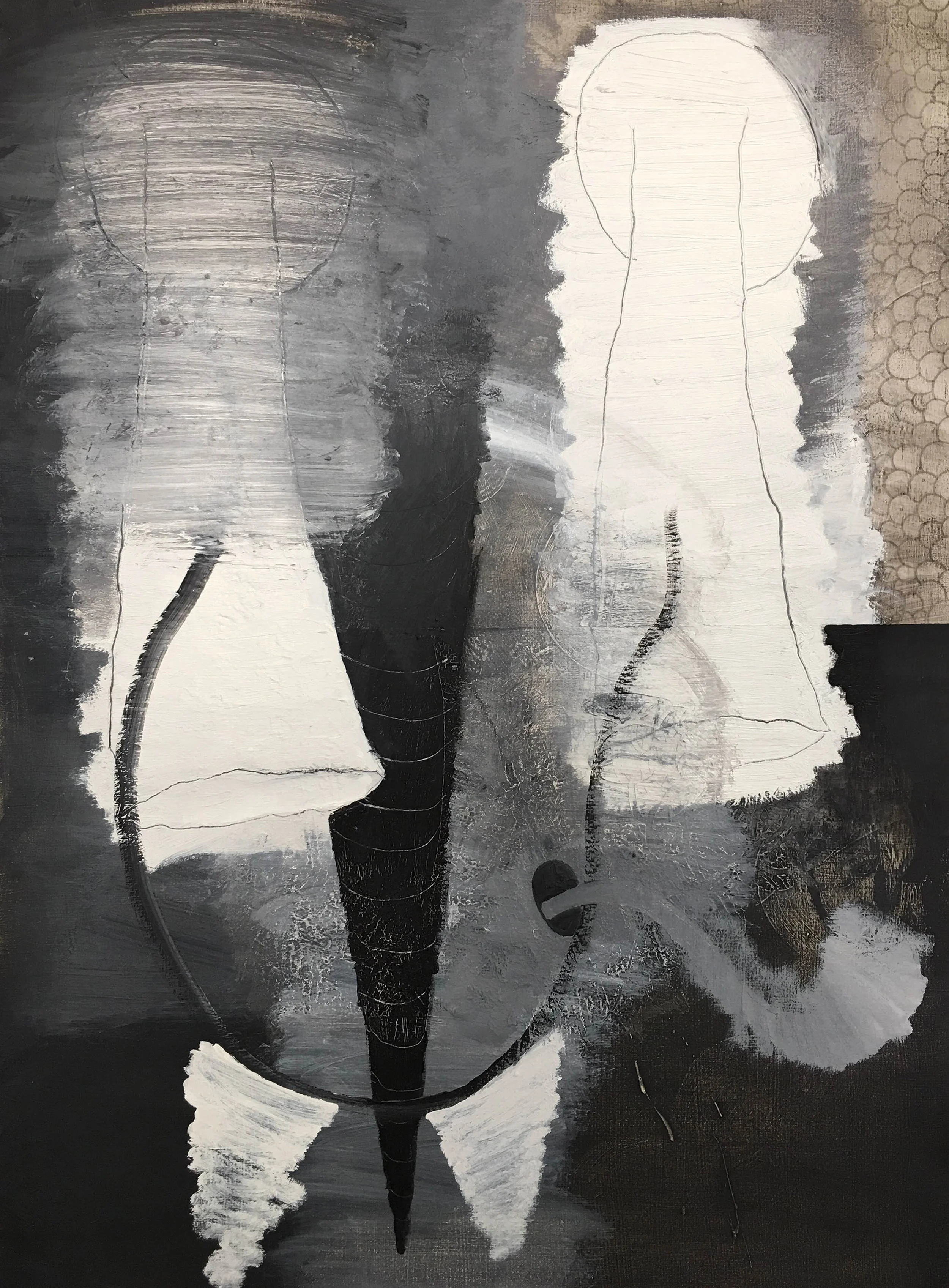 Pipe Smoker | 2016 | Oil and enamel on canvas | 38" x 28"