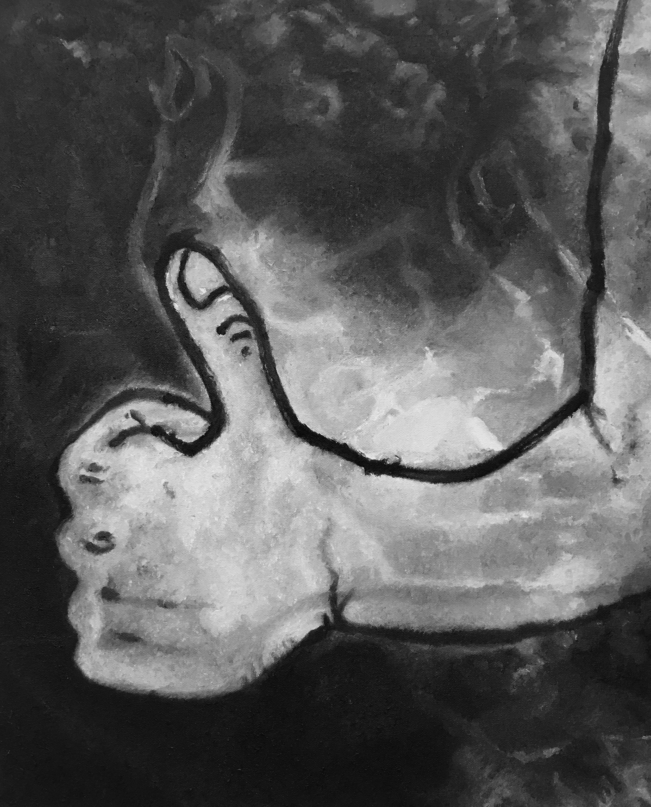 Detail (Cyclops) 2018 oil on canvas 21 x 17 inches