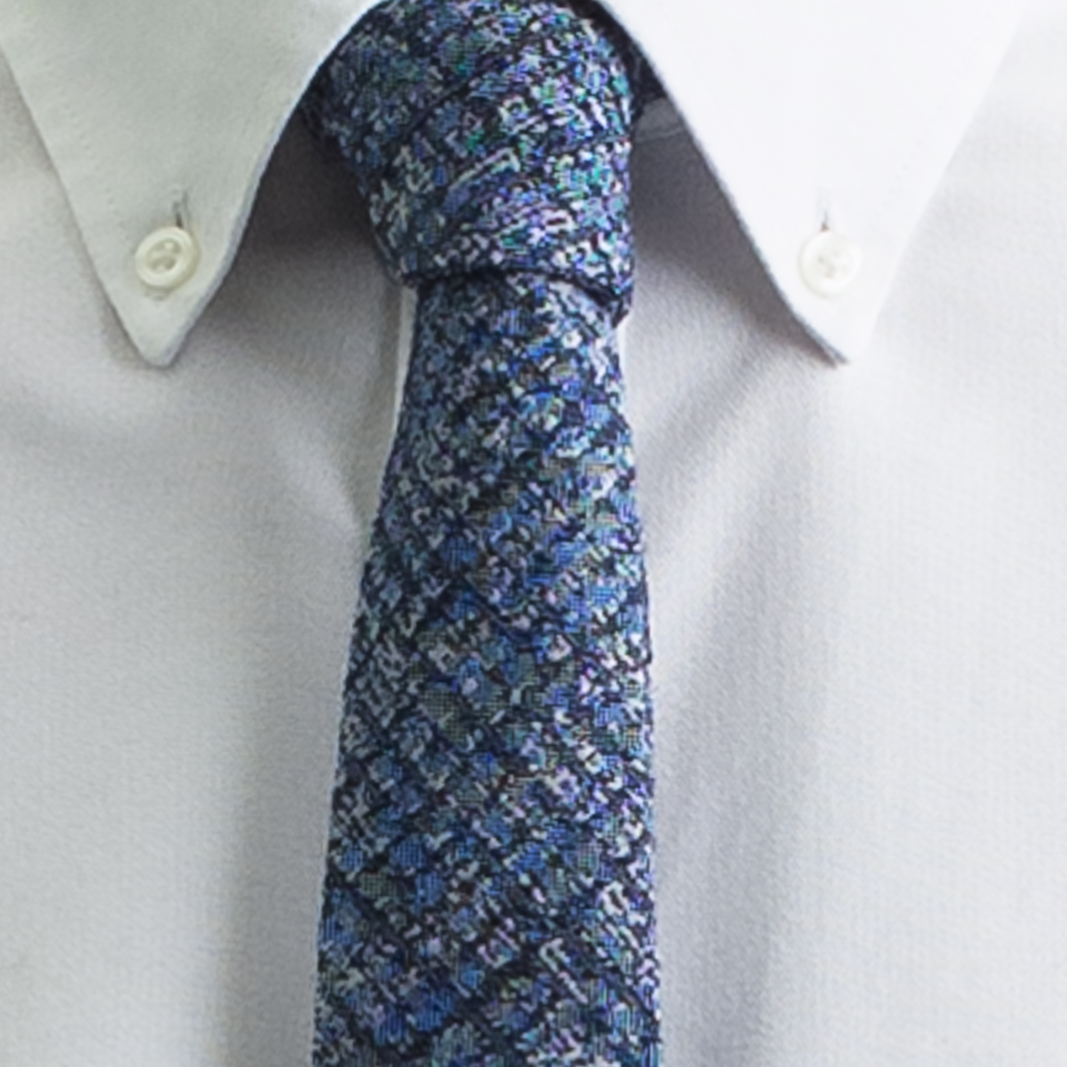 Rosemary Goodenough Man Woven Wool/Silk Tie 'Flying Blue' 
