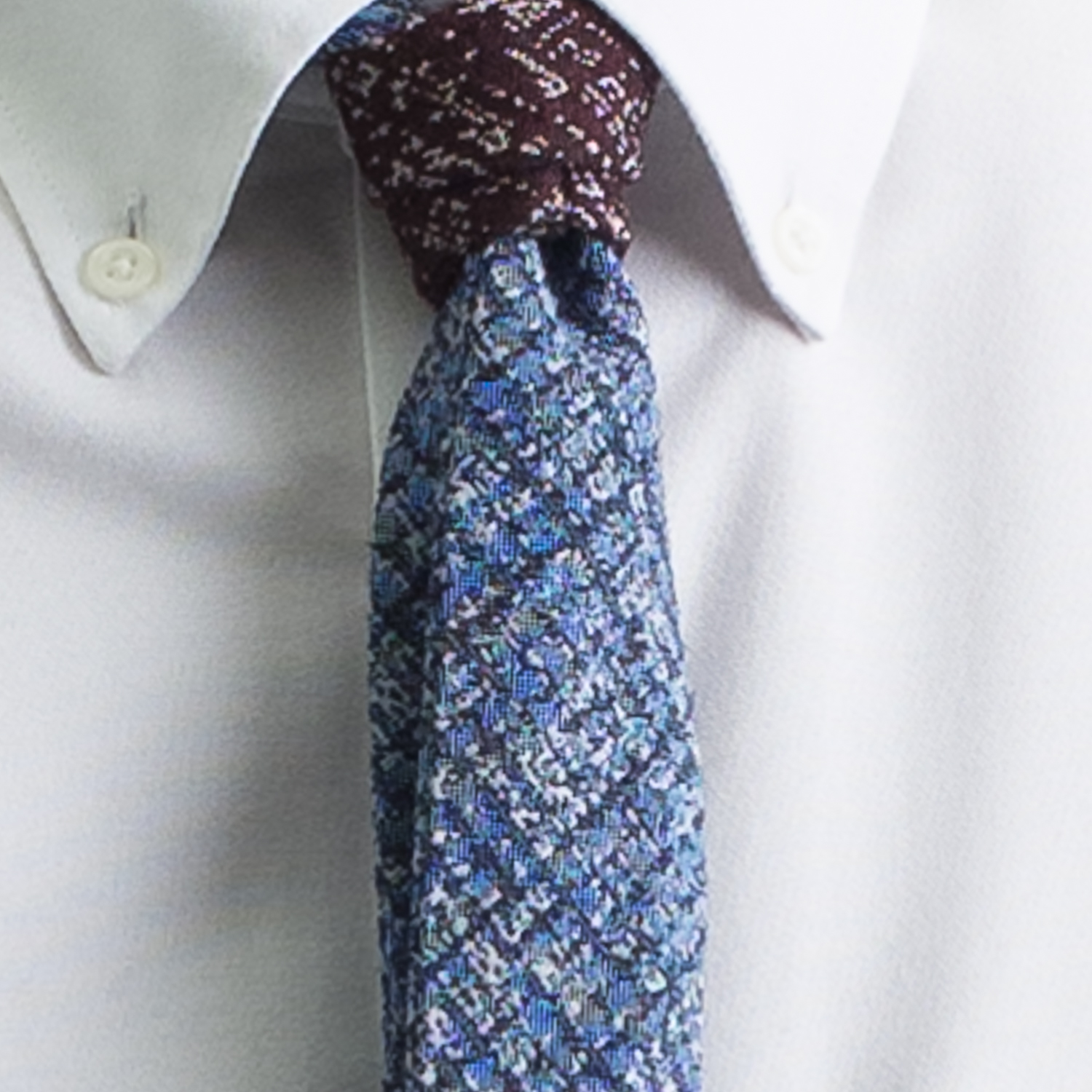 Rosemary Goodenough Man Woven Wool/Silk Tie 'Flying Blue' 