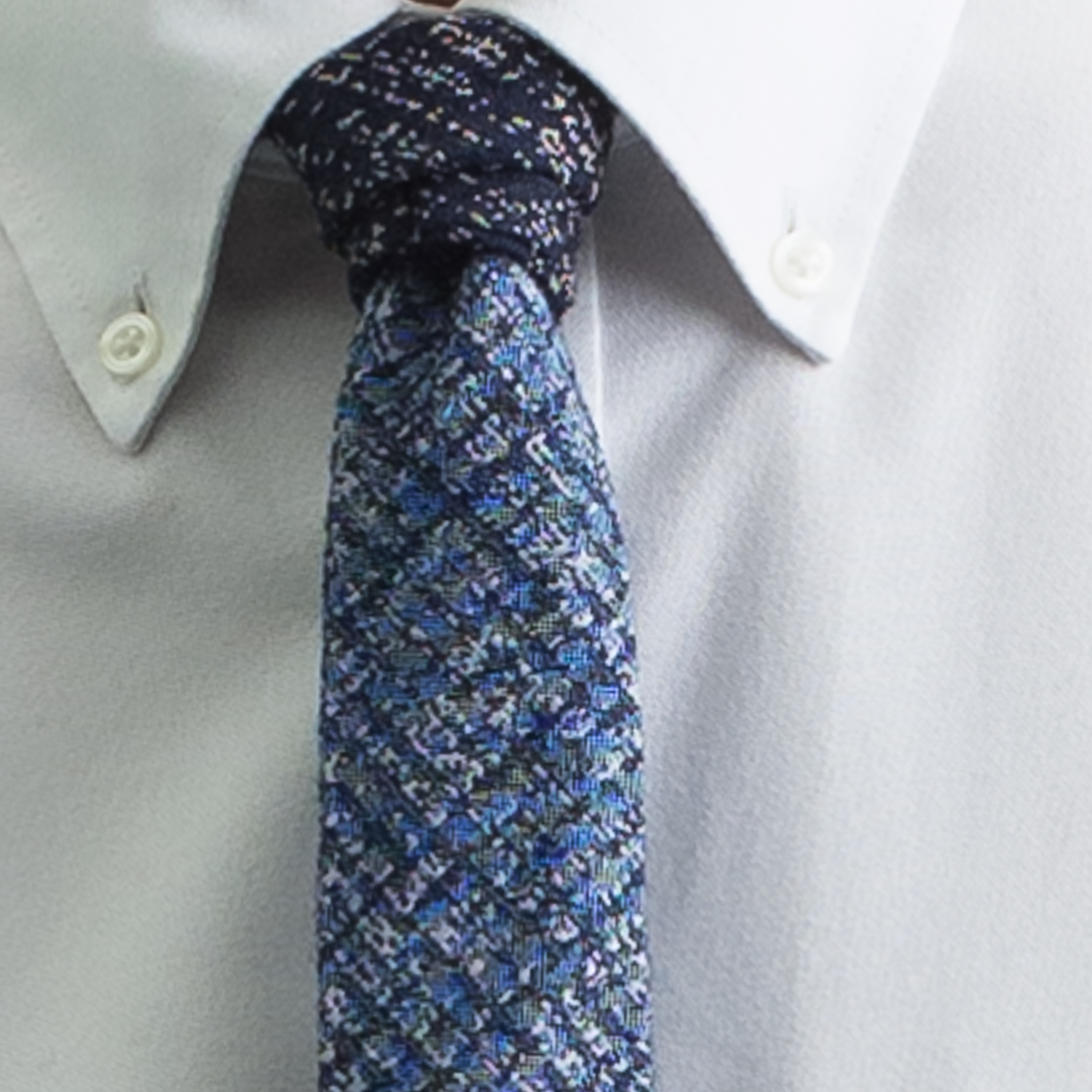 Rosemary Goodenough Man Woven Wool/Silk Tie 'Flying Blue'