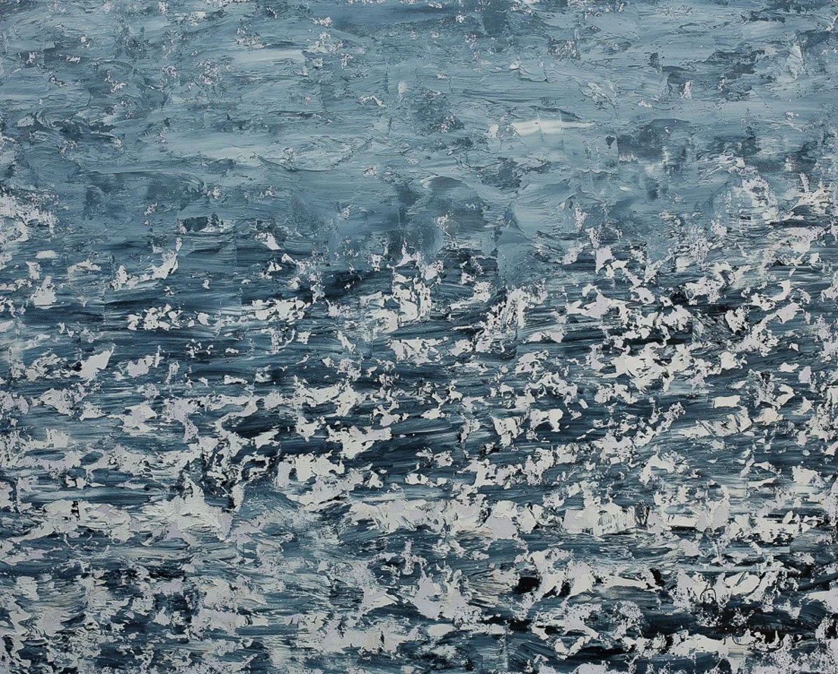 SOLD to a Collector in Norfolk. 'Lively Seas'. Oil on Board H75 x W88cm Framed.