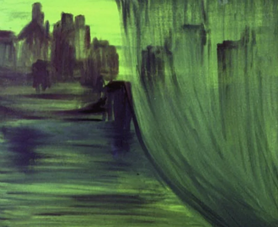 SOLD to a Collector in London. 'River Through a Curtain. Oil on Board H75 x W88cm Framed.