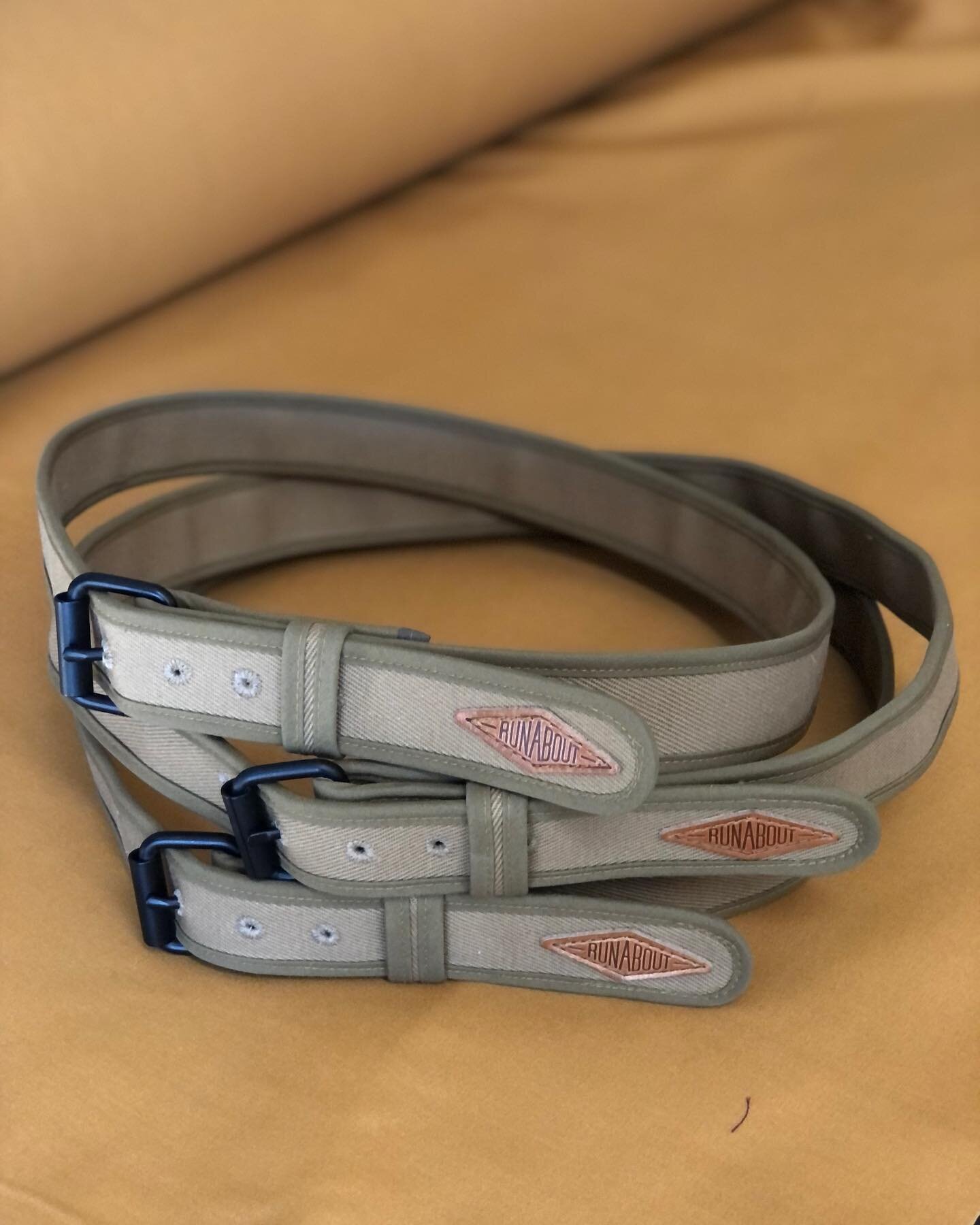 Our Utility Belt belt has just been restocked in all sizes. This beauty is made of 3 ply 18oz. heavy canvas and trimmed with a heavier 7oz. 100% waxed cotton binding than our previous release, for a longer lasting wear life. The roller buckles and sn