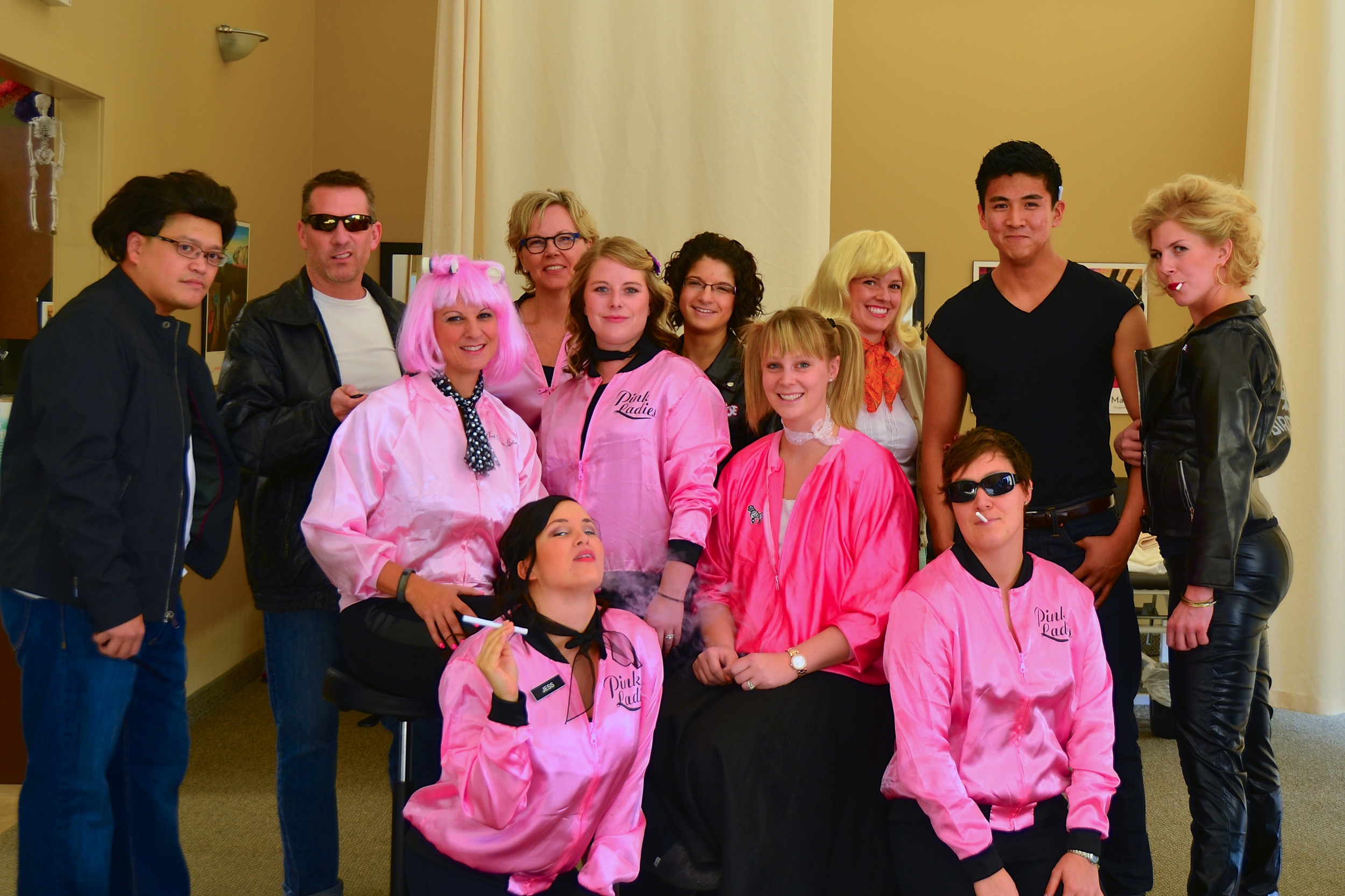 The Pink Ladies and T-birds of Hawkstone Physical wish everyone a safe and happy Halloween! Go Grease Lightning!