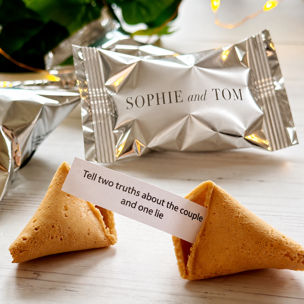 Personalised Wedding Icebreaker Fortune Cookies: Printed Wrappers
