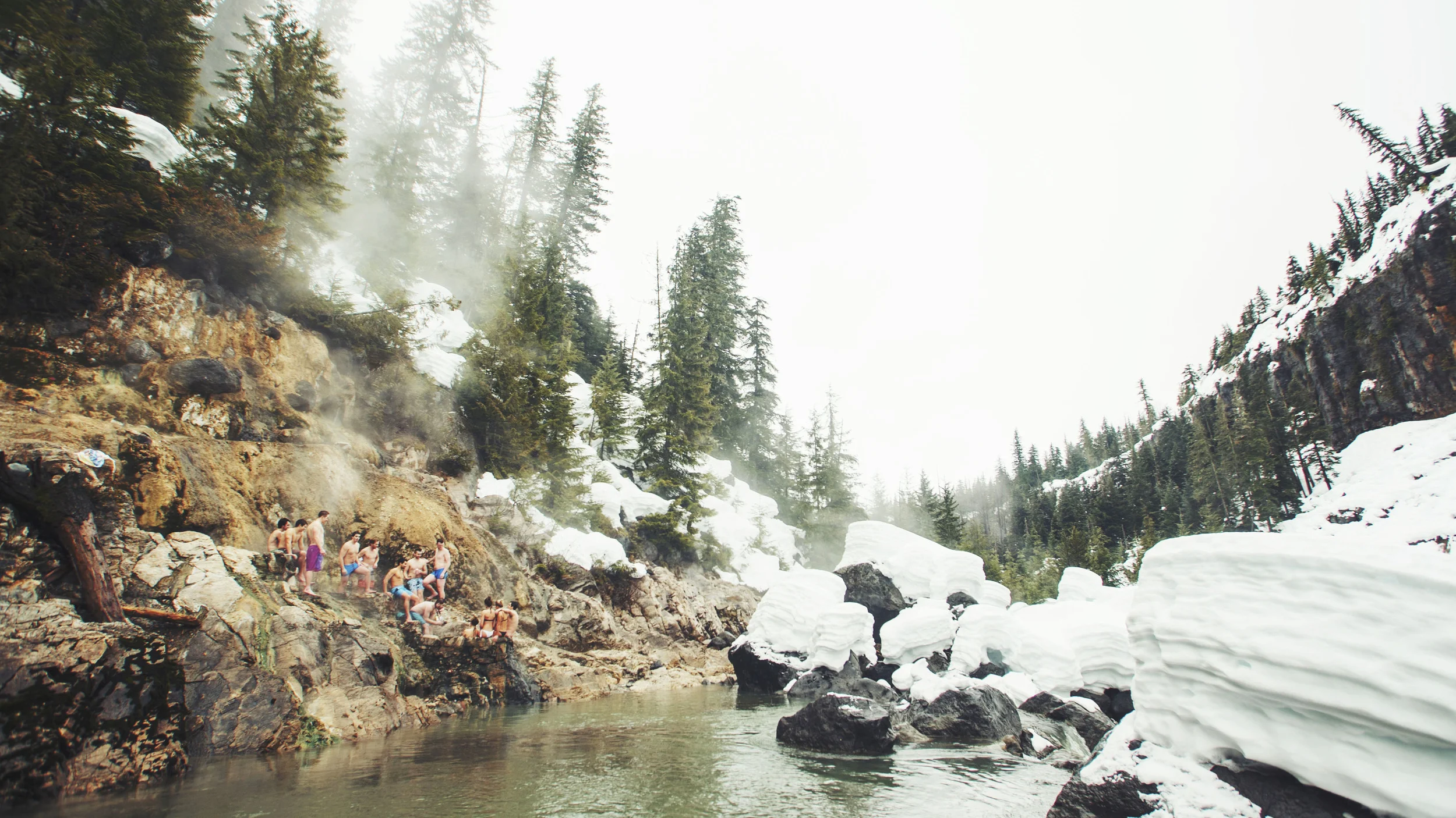 Key-hole hot springs with some of the Whistler crew