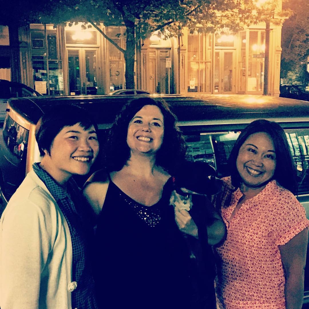 That's us with her pup, Picasso, and another one of her students visiting from New Zealand!