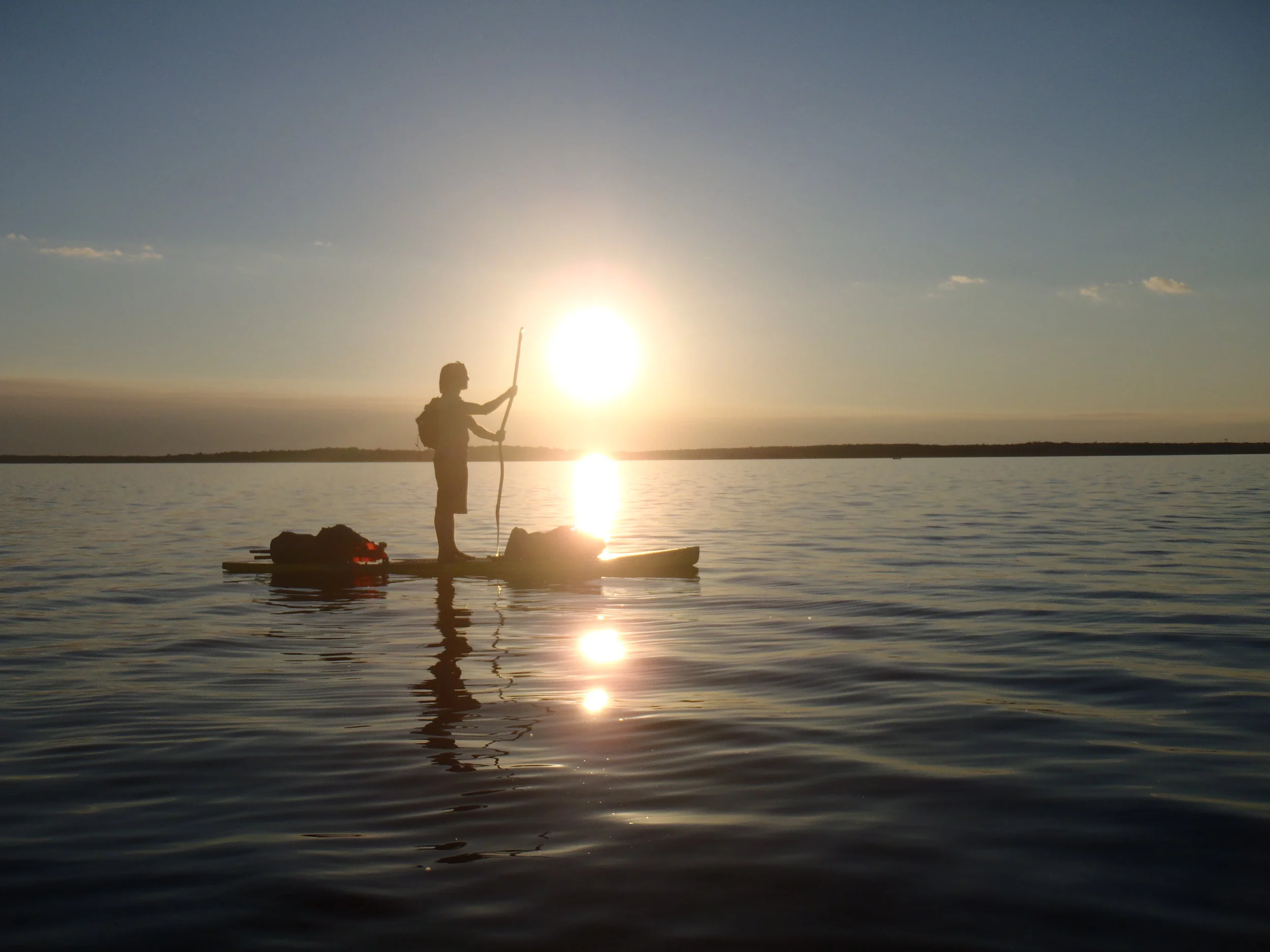 Taking a moment to bring in the sunset on the Mississippi River