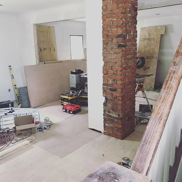 It may be a mess, but it&rsquo;s come a long way from where we started. ➡️ #dalsoldhouse #home #homeremodel #homeremodeling #house #houseremodel #hgtv #brick #oldhouse #oldhouselove #oldhouses