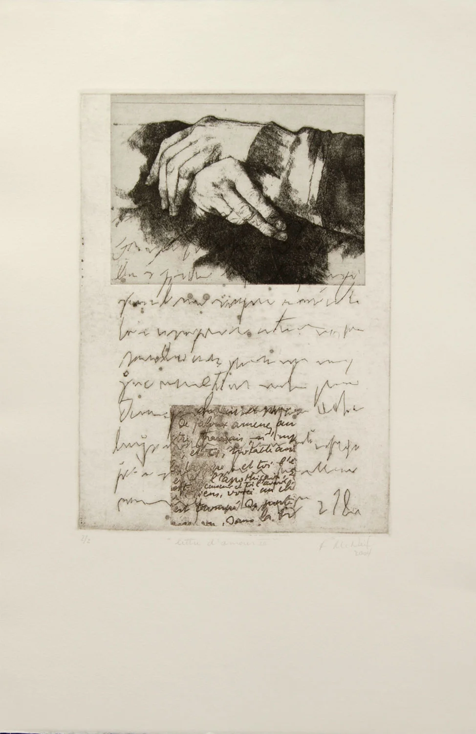 Lettre d'amour III, 57 x 38 cm