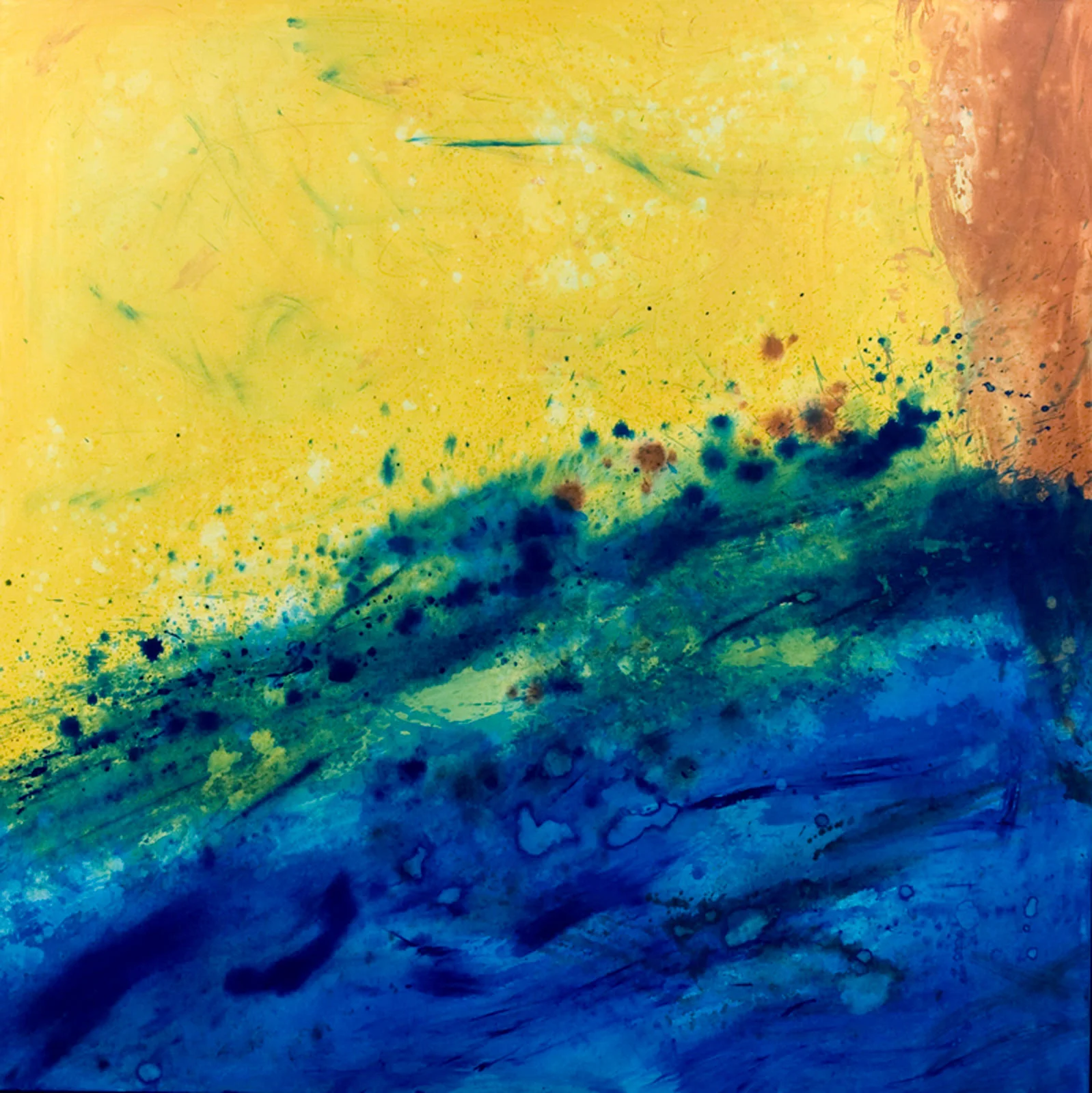 Cascade IB, acrylique sur toile 119 x 119 cm