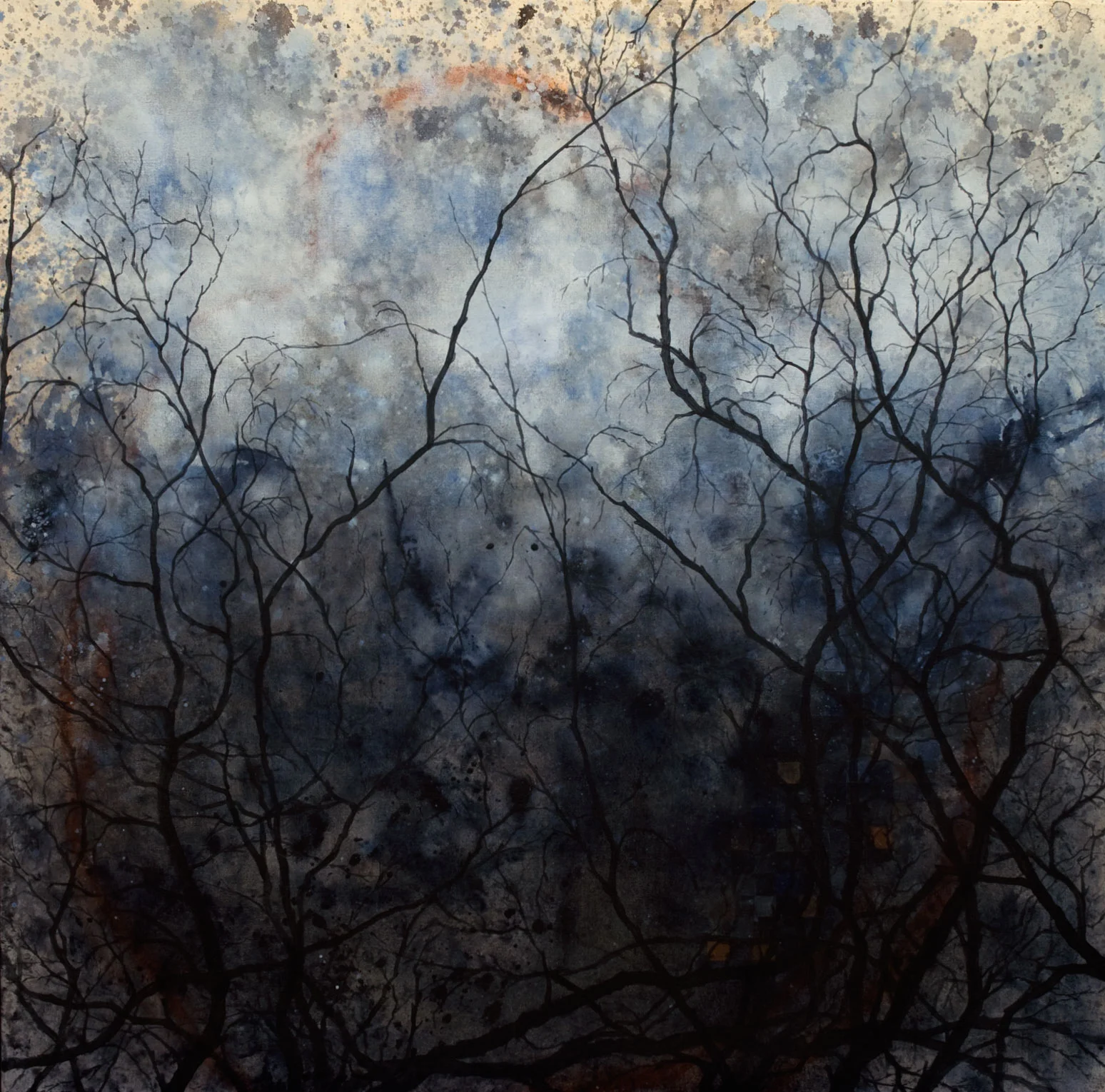entre ciel et terre no 2 acrylique sur toile 91 x 91 cm