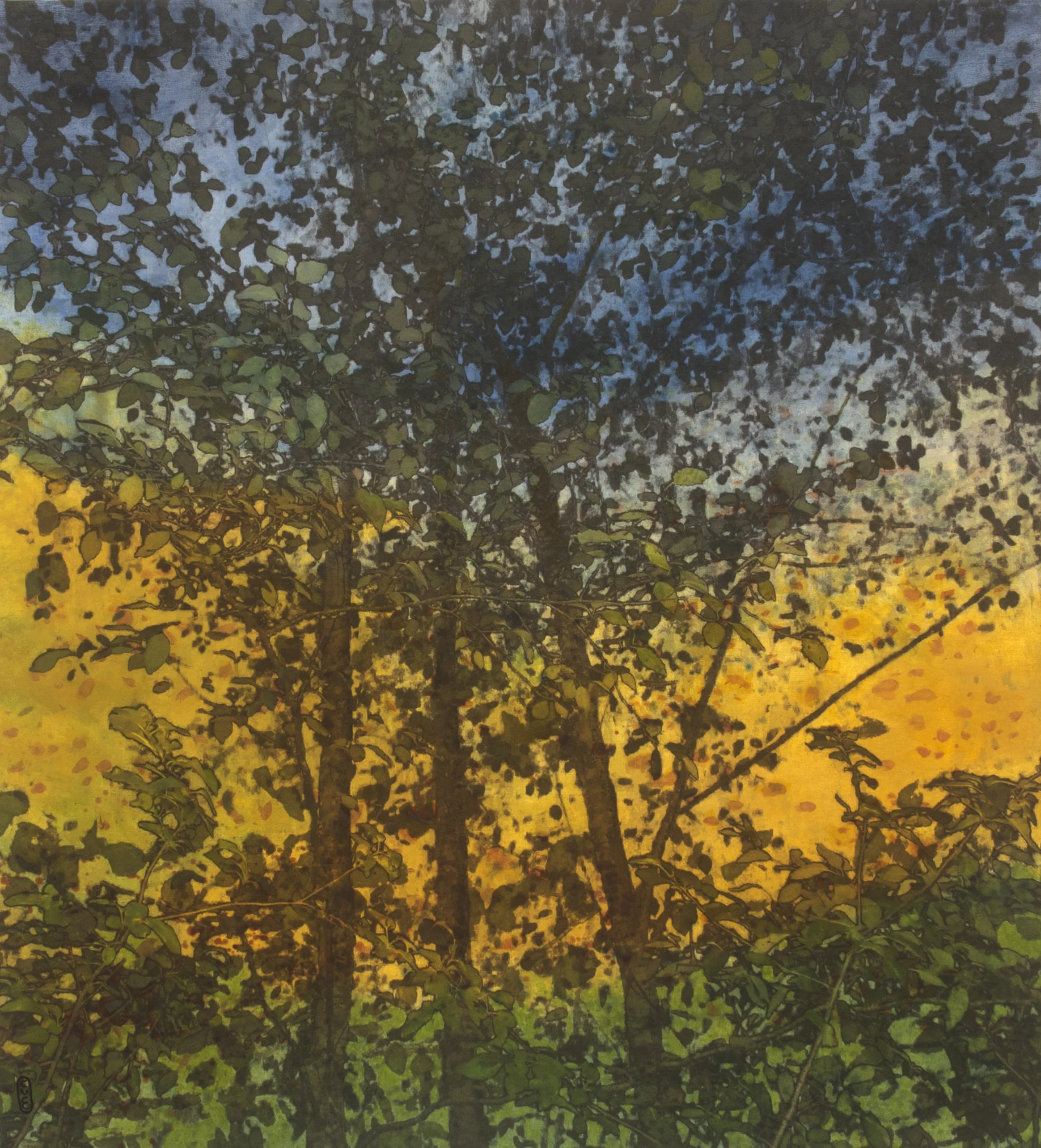Bruissement no 2 Techniques mixtes sur toile 101 x 91 cm 2018