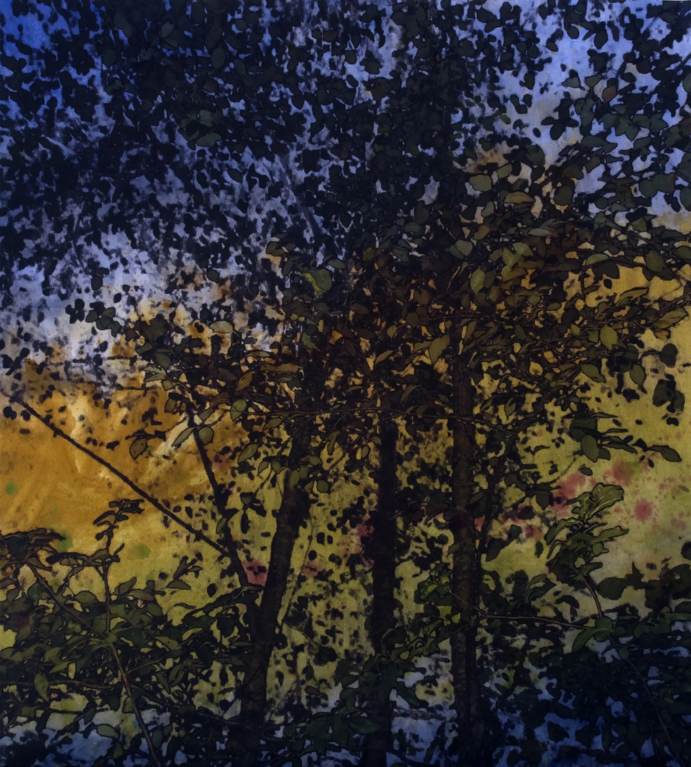 Bruissement techniques mixtes sur toile 101 x 91 cm 2018