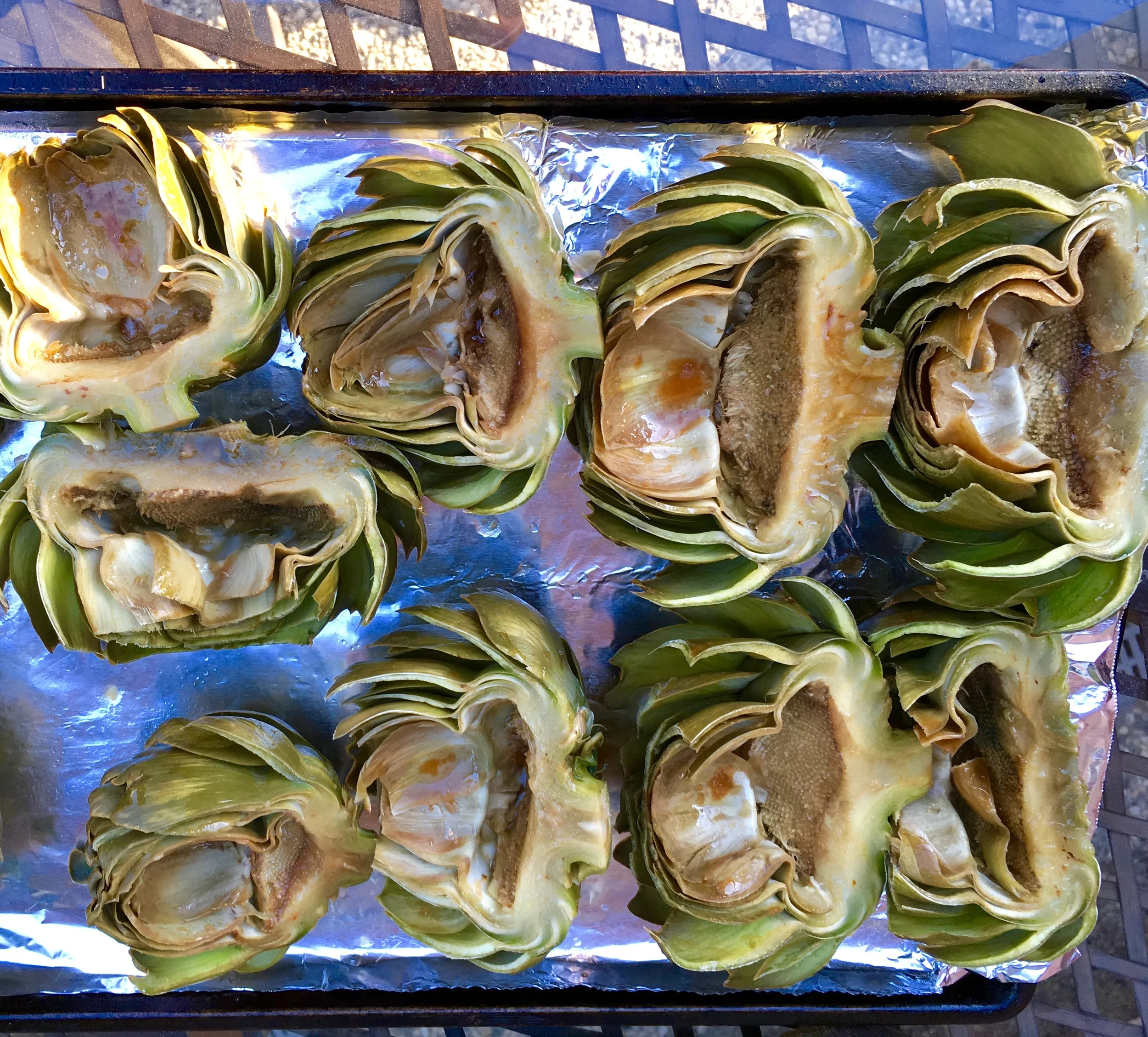 Basted with the marinade and ready to go on the grill!