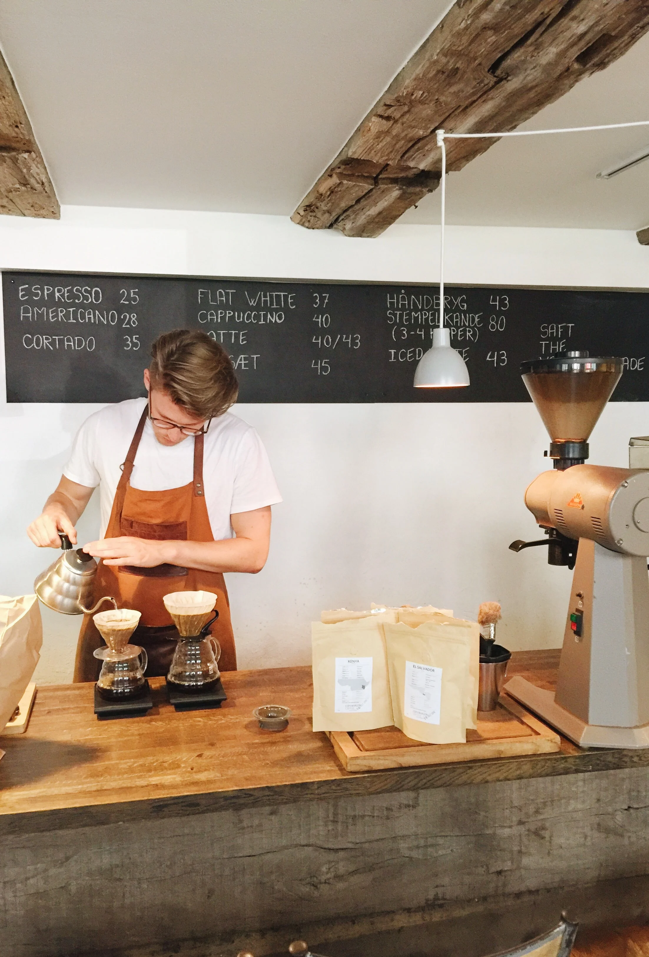 Copenhagen Coffee Lab's café in central Copenhagen