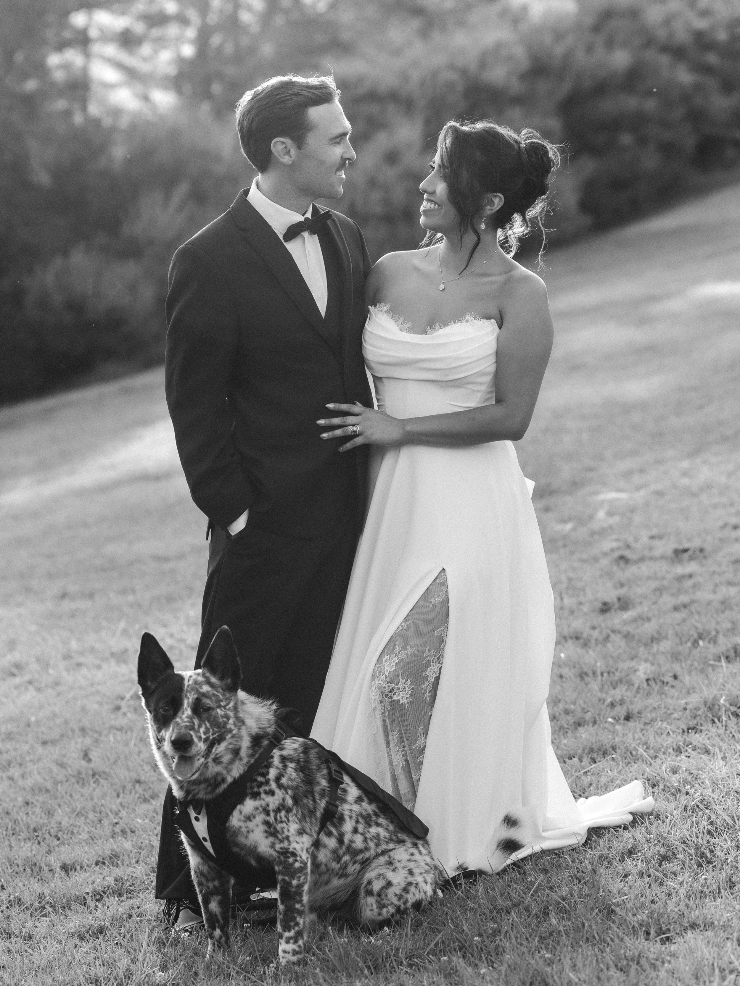 Sometimes you have a special fur baby and he needs a tux and he needs to steal the show for portraits and that&rsquo;s just how we roll!!! @o.bri33 and Austin Obi was such a ham!!! Thanks for letting come along to document your beautiful love story. 