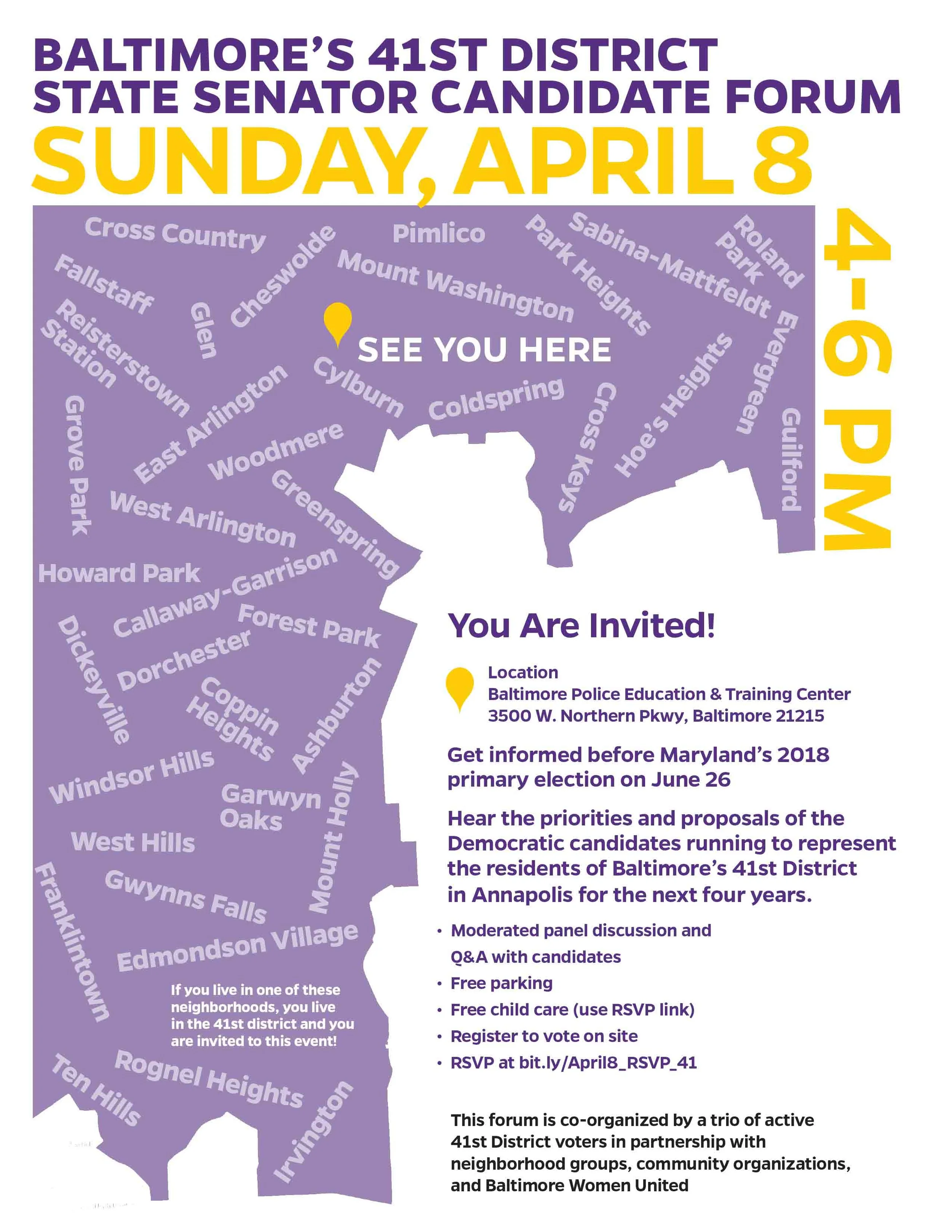 Graphic created for public voter forum. Used in social media and as flyer