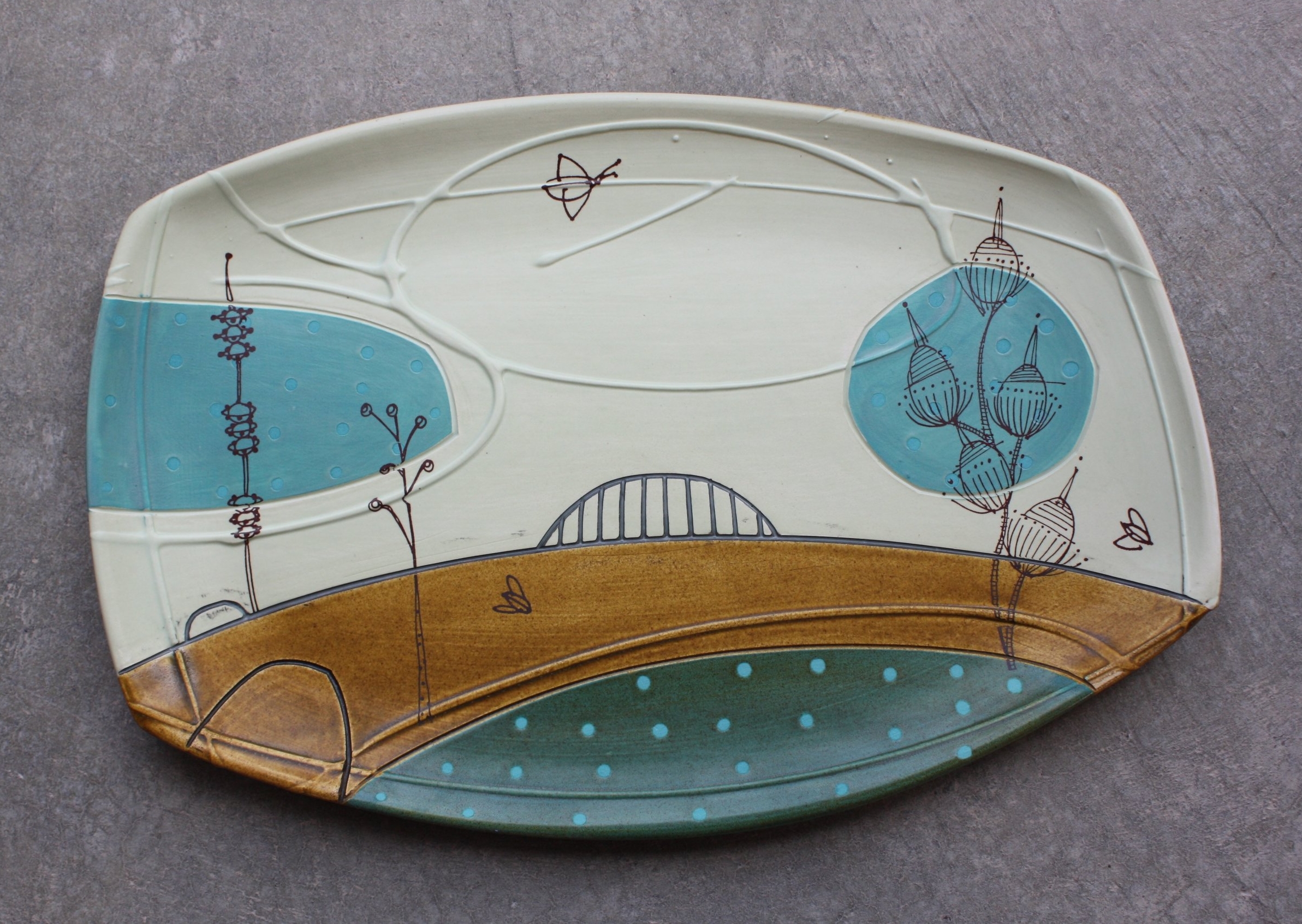 Deco Long Platter 3