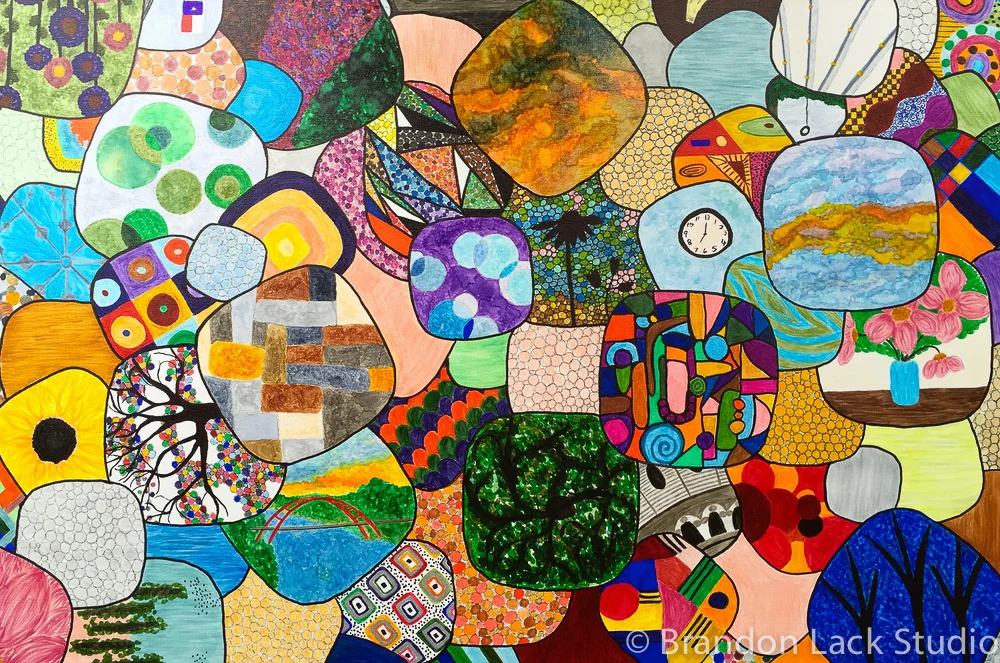 Greatest Hits 2015, January 2016. Mixed media on thick canvas. 24 x 36 inches. Unframed.