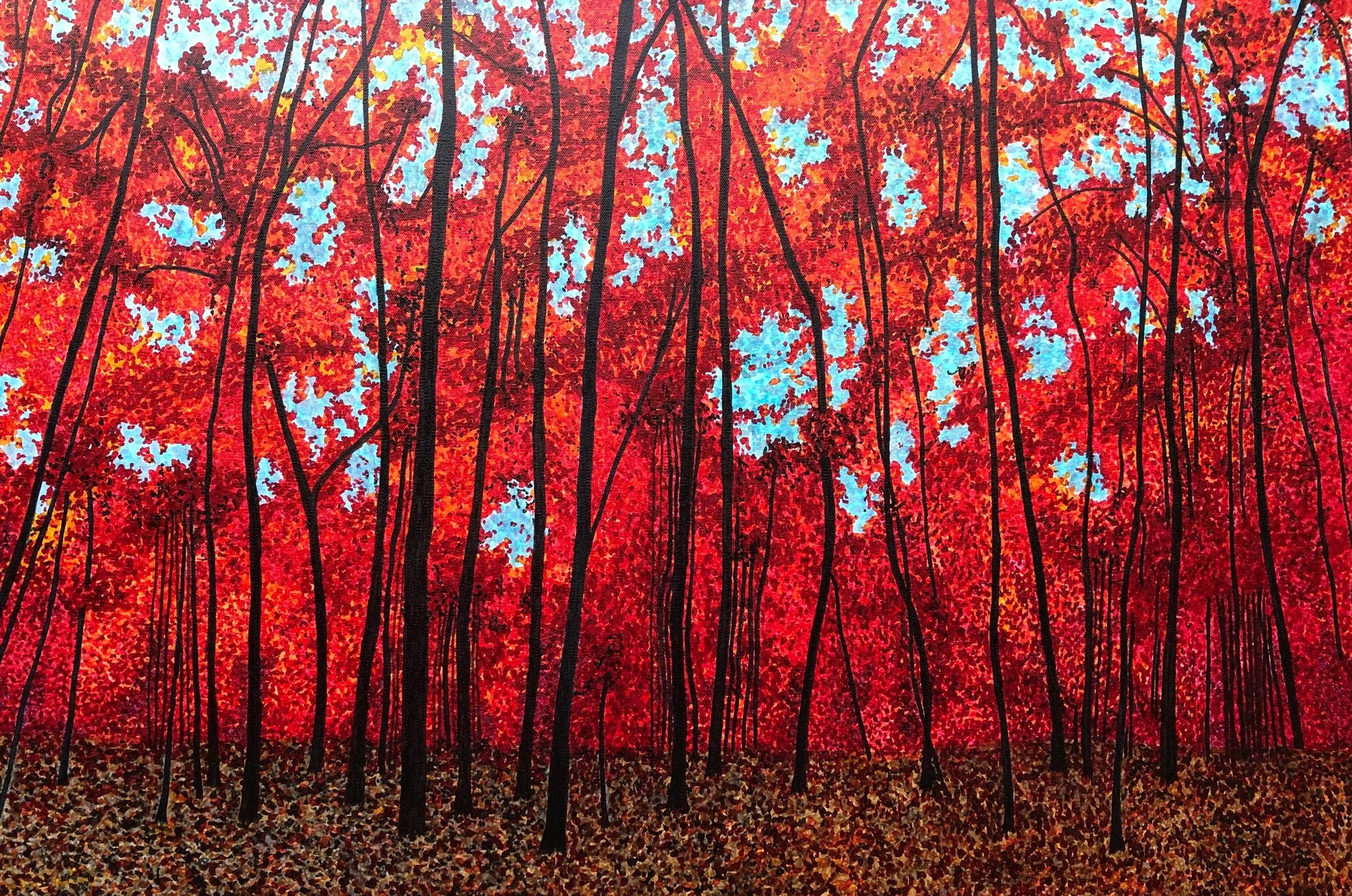 Love to Ontario, January 2019. Paint pens on stretched canvas. 24x36 inches with finished sides.