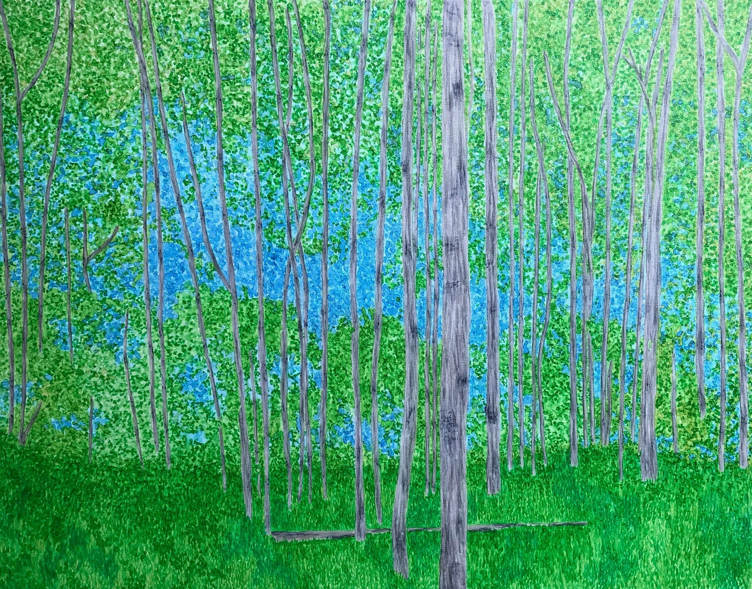 Love to Colorado, June 2019. Paint pens on stretched canvas. 22x28 inches. Unframed with finished sides.