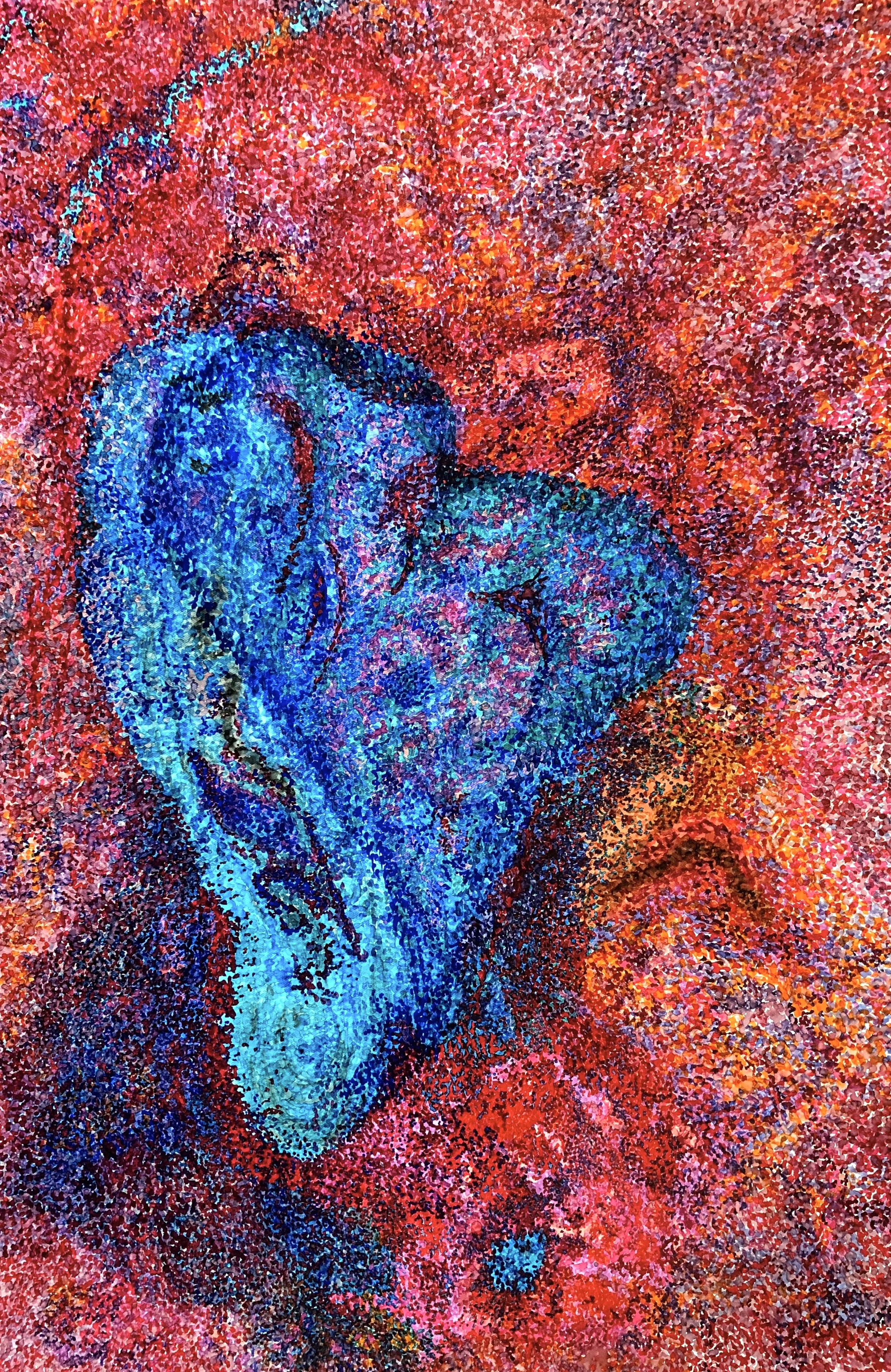 Love to my Women, July 2019. Paint pens on stretched canvas. 24x36 inches. Unframed with finished sides.