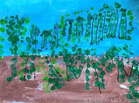 Trees with Turquoise Sky