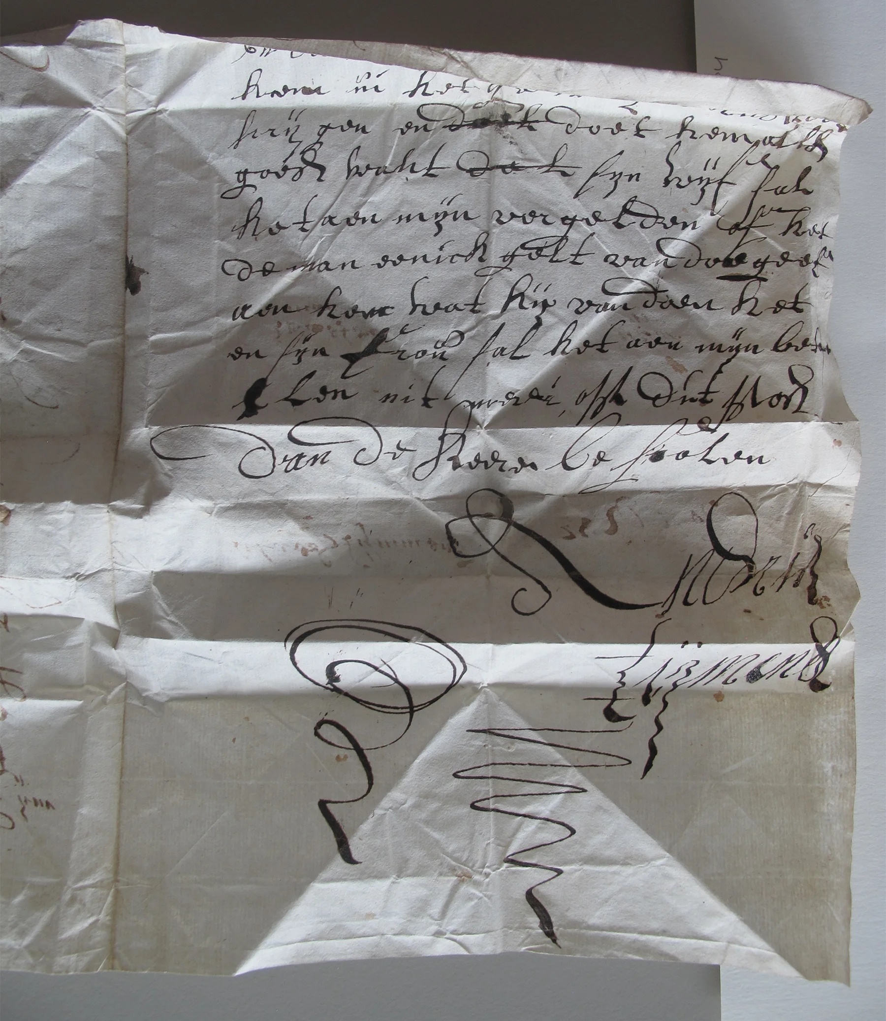 Opened letter