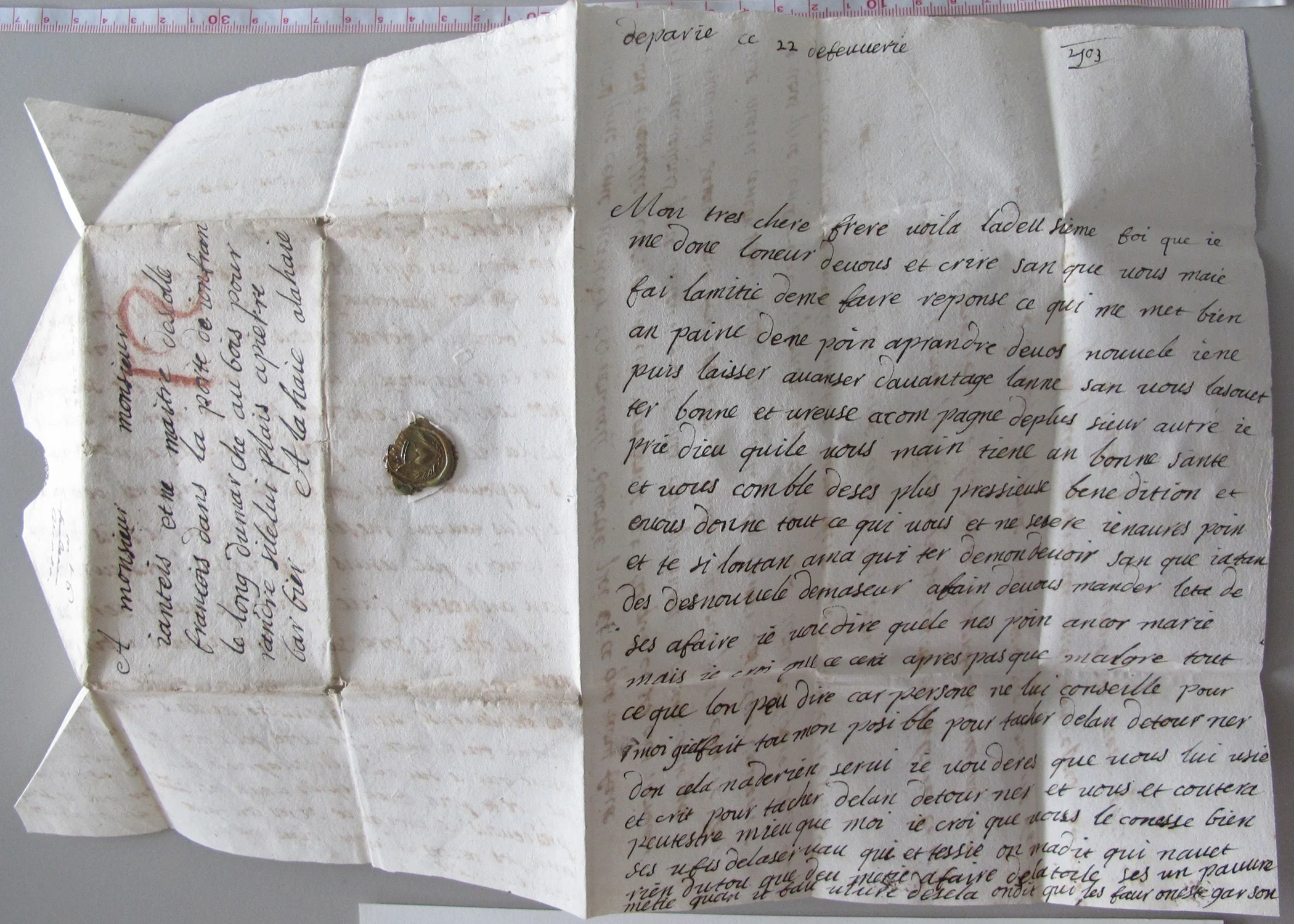 Opened letter