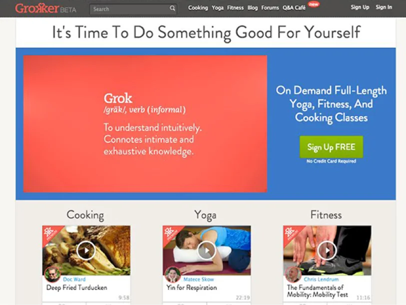 Home Page Before