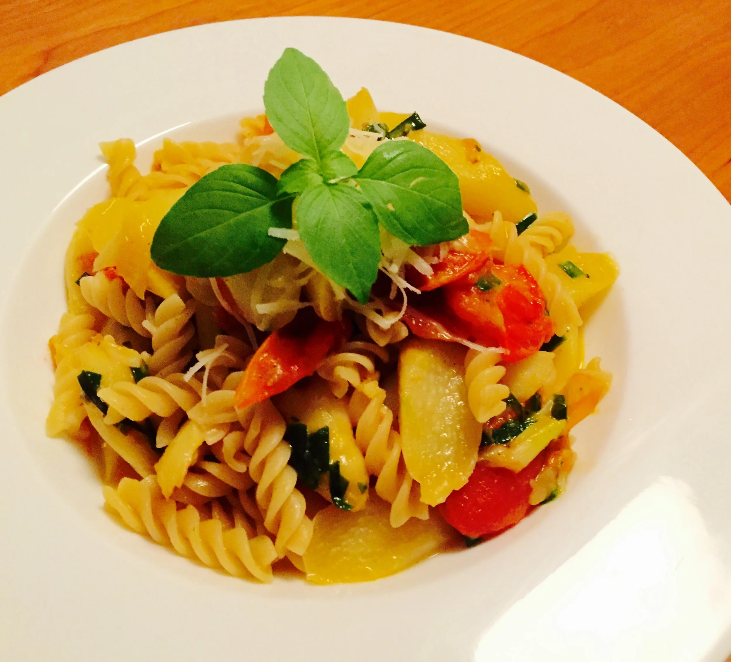 Spelt Pasta - Asparagus - Tomatos - Basil - Grana Padano