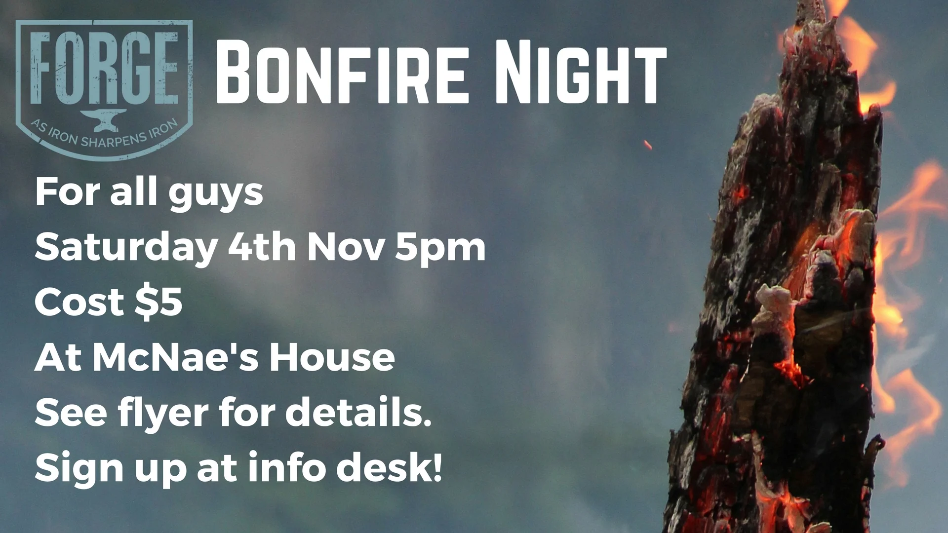 BONFIRE NIGHT - Mens Forge Event