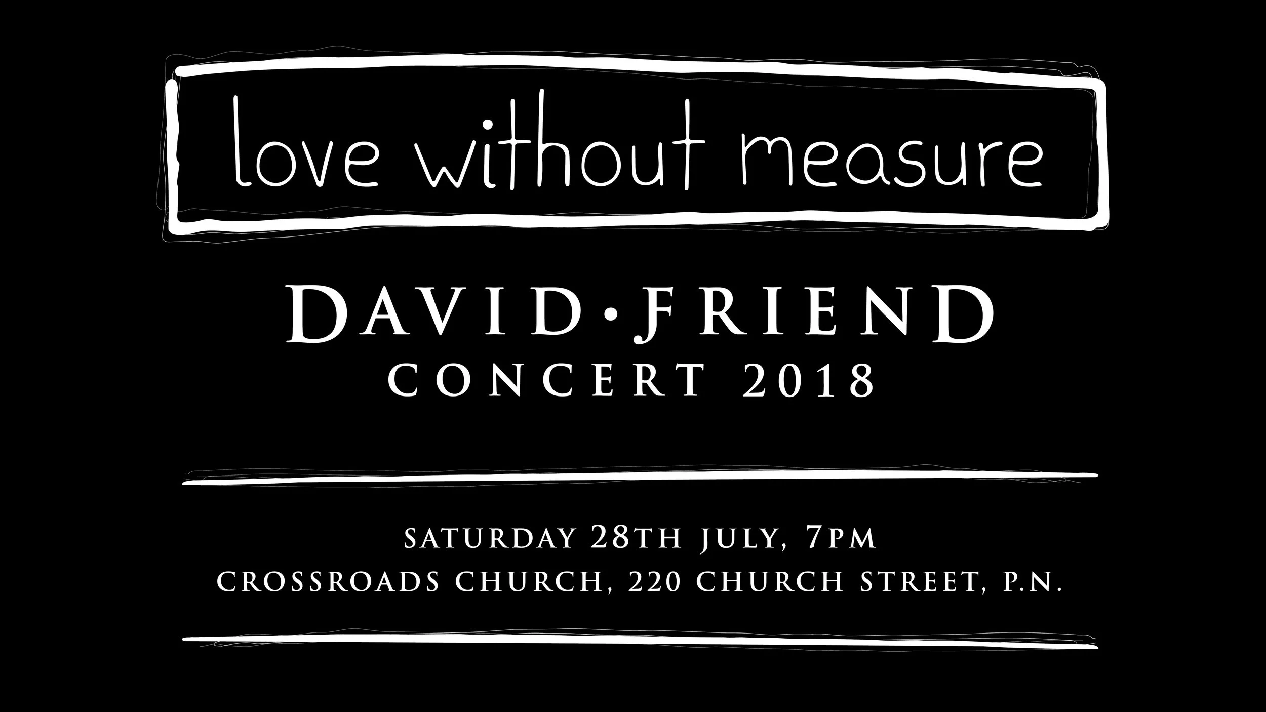 DAVID FRIEND CONCERT - DFC18