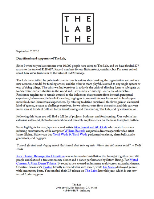 The Lab Reports 2016 The Lab