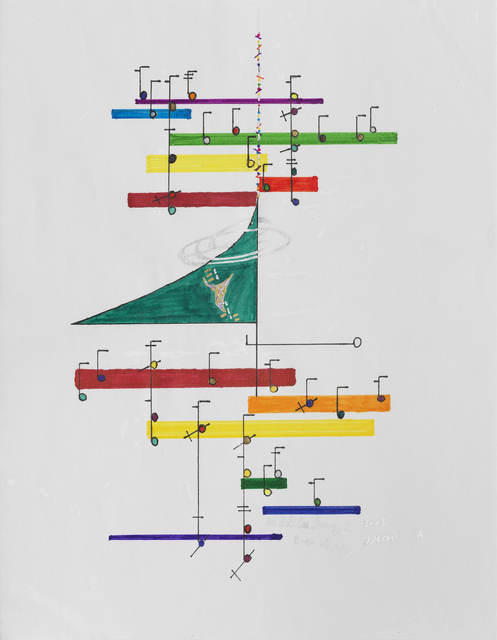 Wadada Leo Smith, score sample from a composition that can be heard on "Luminous Axis" (Tzadik)