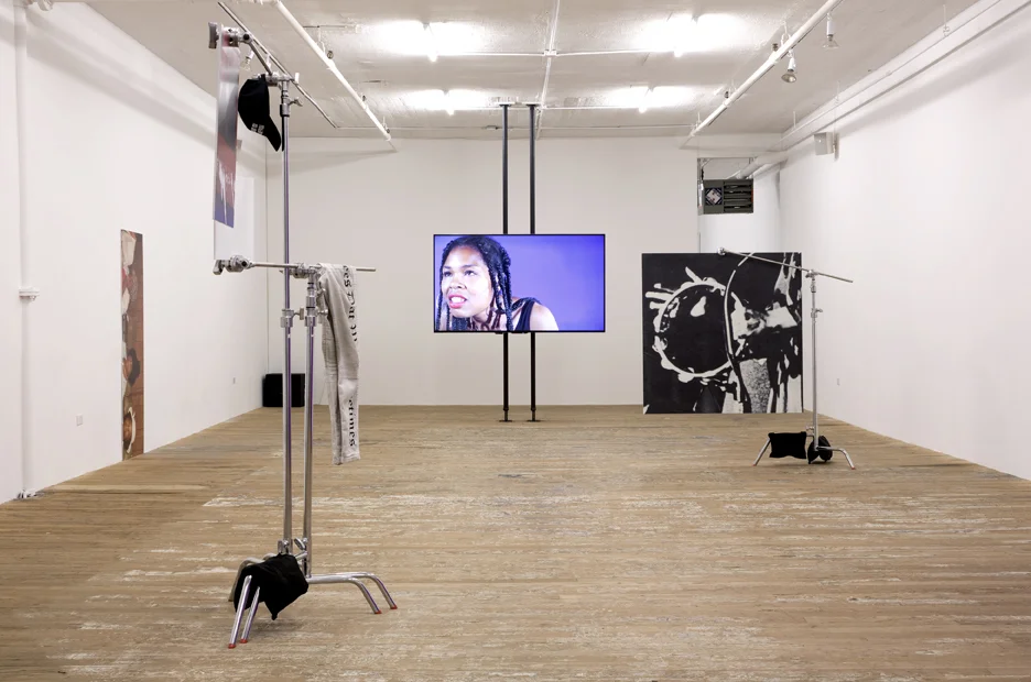 Exhibition view of Martine Syms: Vertical Elevated Oblique , Bridget Donahue, New York (Sep 17–Nov 1, 2015).Photo: Marc Brems Tatti.