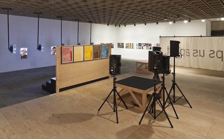 Exhibition view of Sharon Hayes: There’s so much I want to say to you , Whitney Museum of American Art, New York (Jun 21—Sep 9, 2012). Photo: Sheldan C. Collins.
