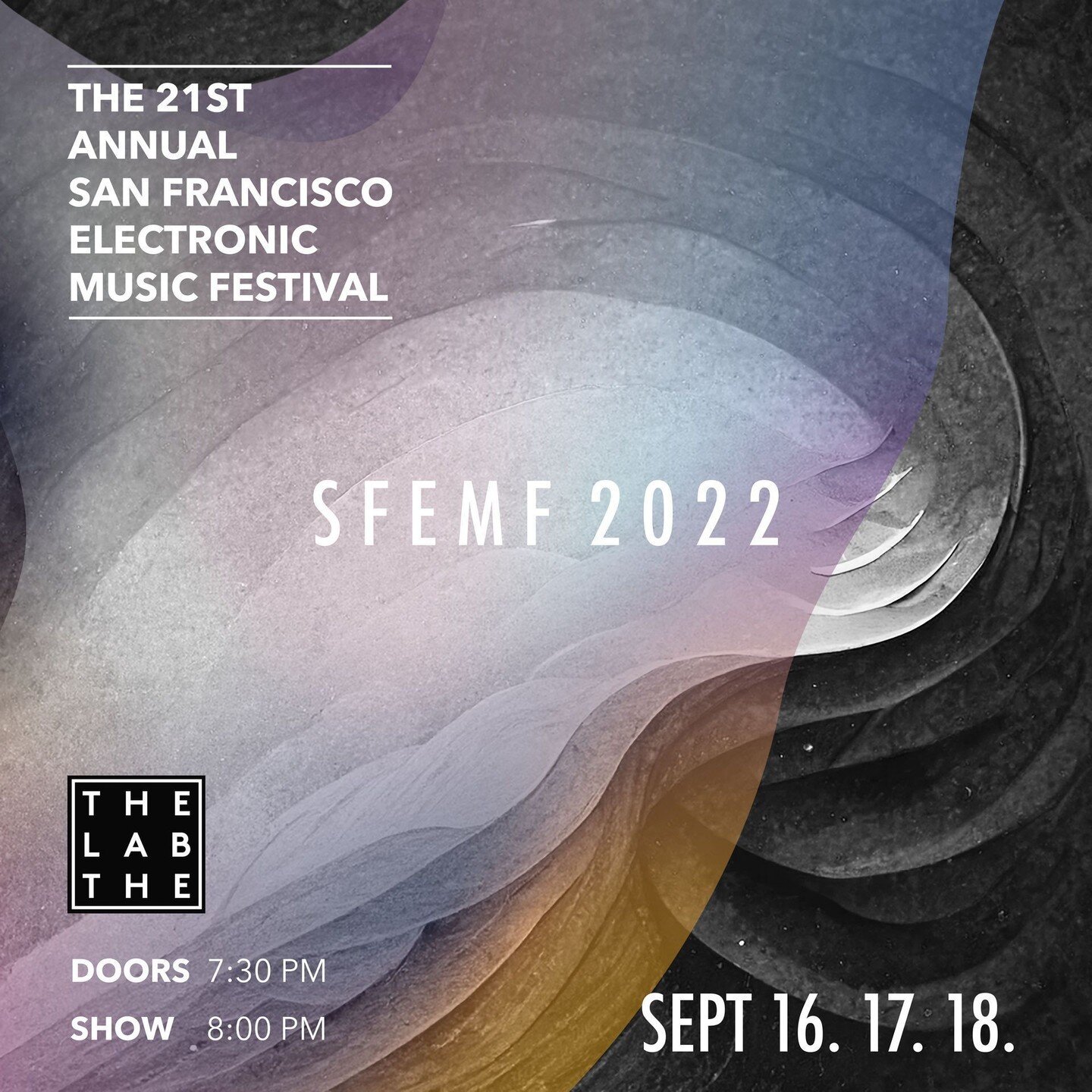 The 21st Annual San Francisco Electronic Music Festival 
September 16&ndash;18, 2022

Program:

Friday, Sept 16th
7:30pm doors / 8:00pm show
Michelle Moeller. shipwreck detective (Dev Bhat), Luciano Chessa
Ticket link in bio
 
Saturday, Sept 17th
7:3