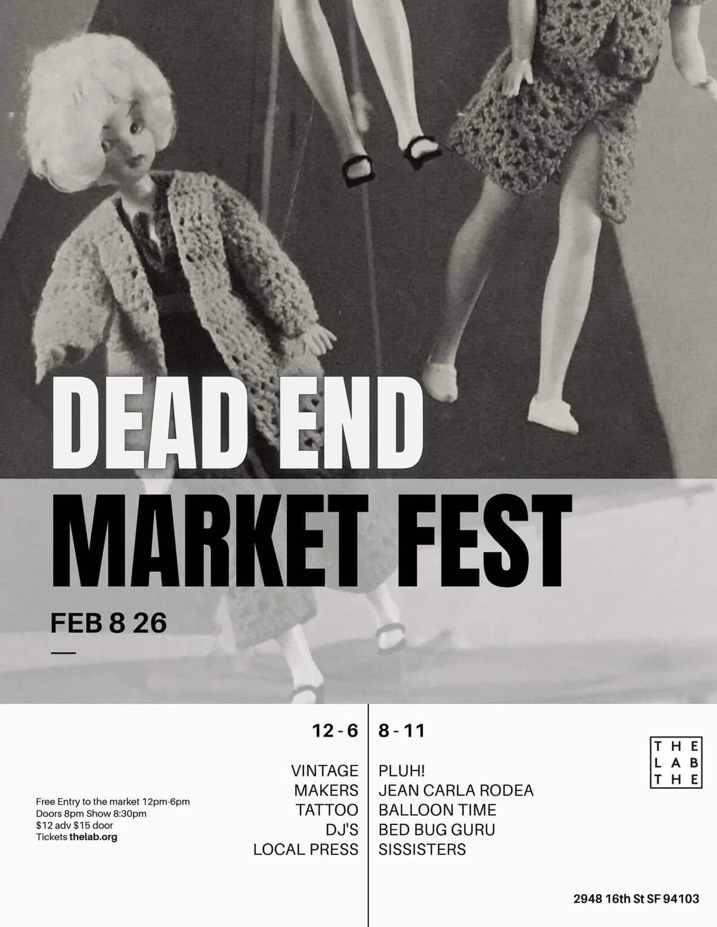 Sunday! Vintage &amp; maker fair by @deadendvtg and @deadnoisestation at The Lab, 12-6pm, capped off with a noise show curated by @antonio_californio at 8pm. Drinks by our beverage director @kangceramics starting at 1:30 &amp; at the show. 

Free Ent