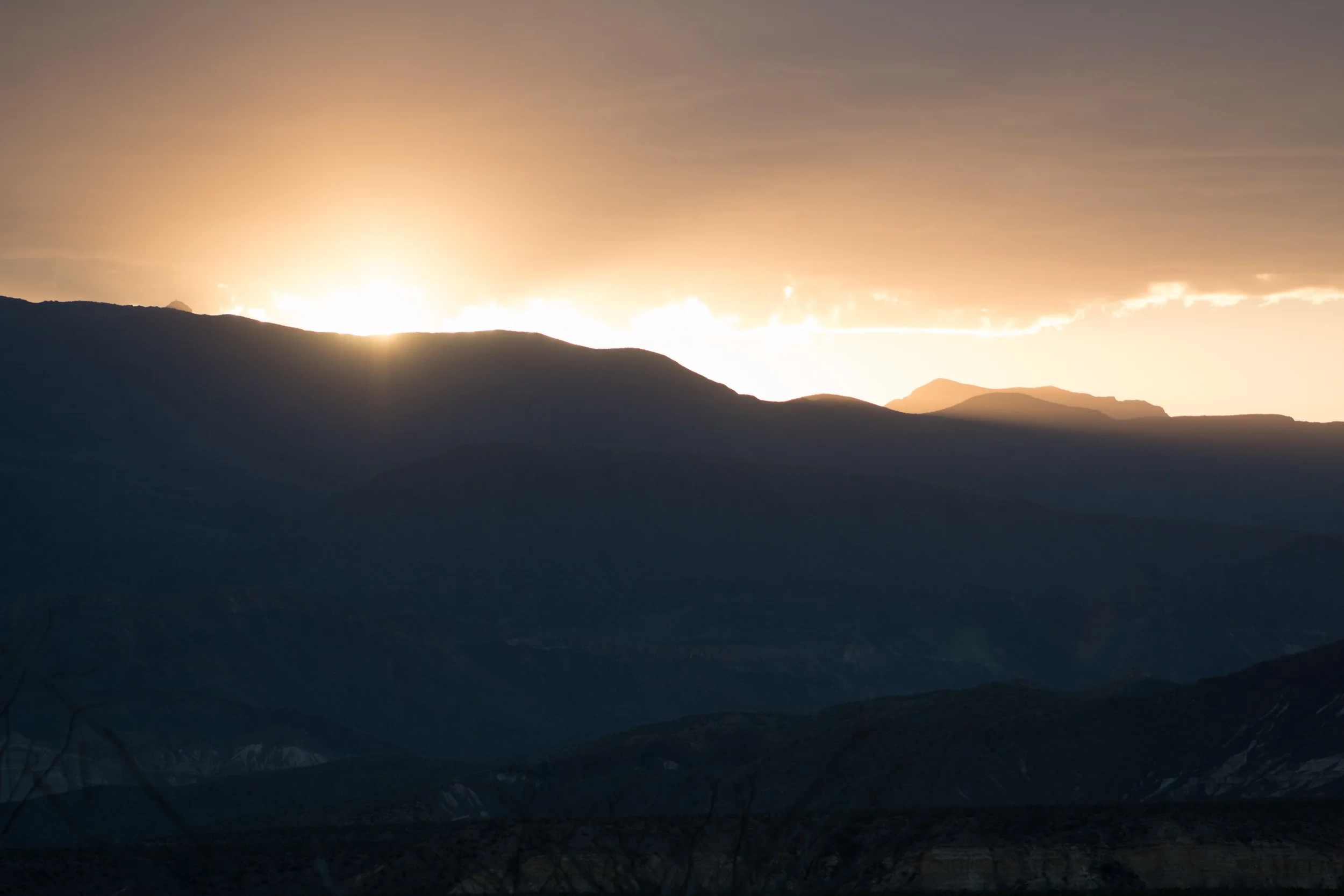 Sunset at West Contrabando Campsite