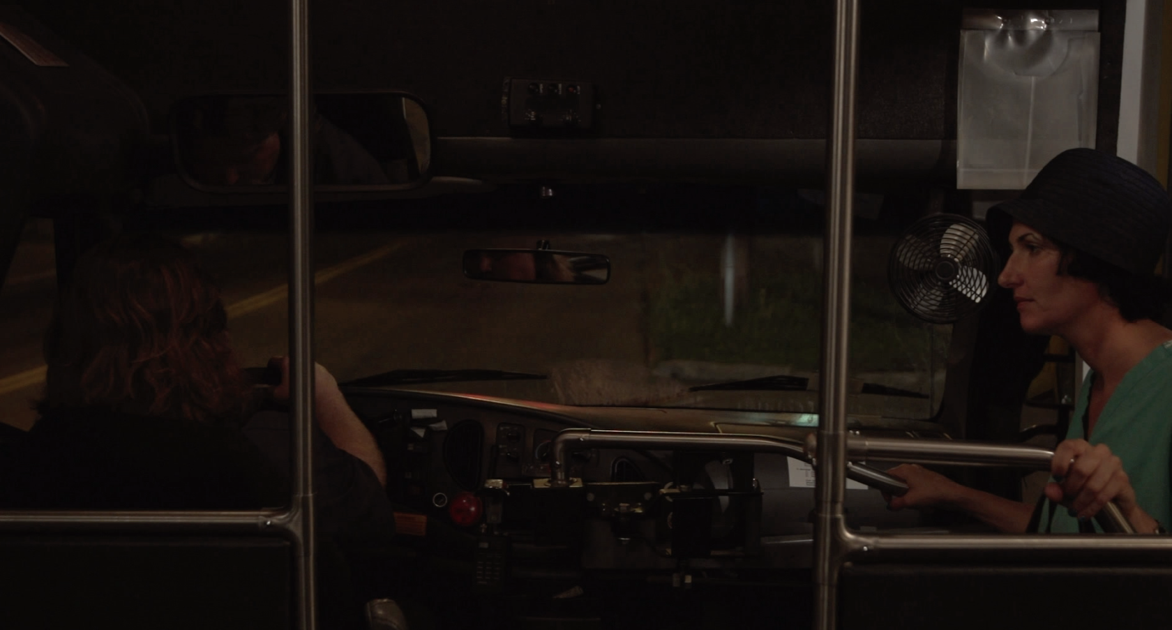 NO FARE With a moody, dramatic tone, No Fare unfolds on a bus late at night. Larry, the lonely bus driver, travels a familiar route with an eclectic group of regulars on board. But things change when Jennie, one of the regulars, goes beyond routine chit-chat to console Larry. Directed by Daniel V. Masciari
