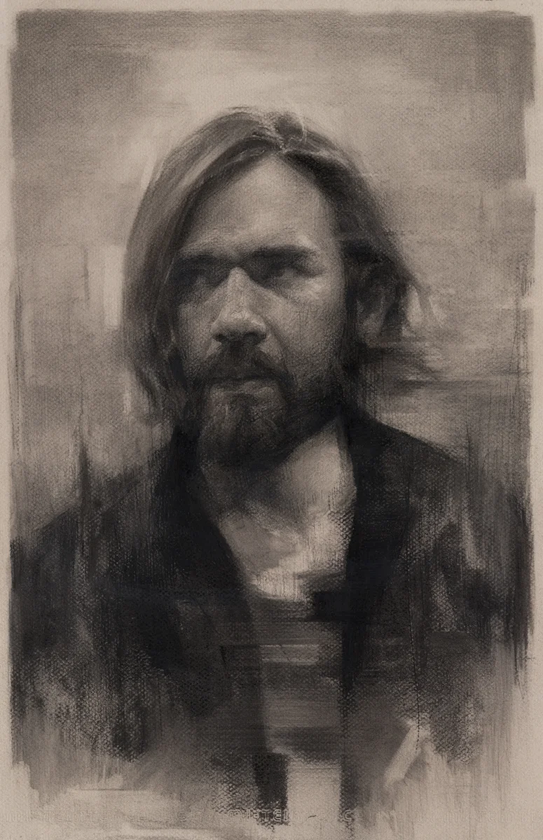 Study of Kal, Charcoal and Conte on Paper, 19x12.5" 2017