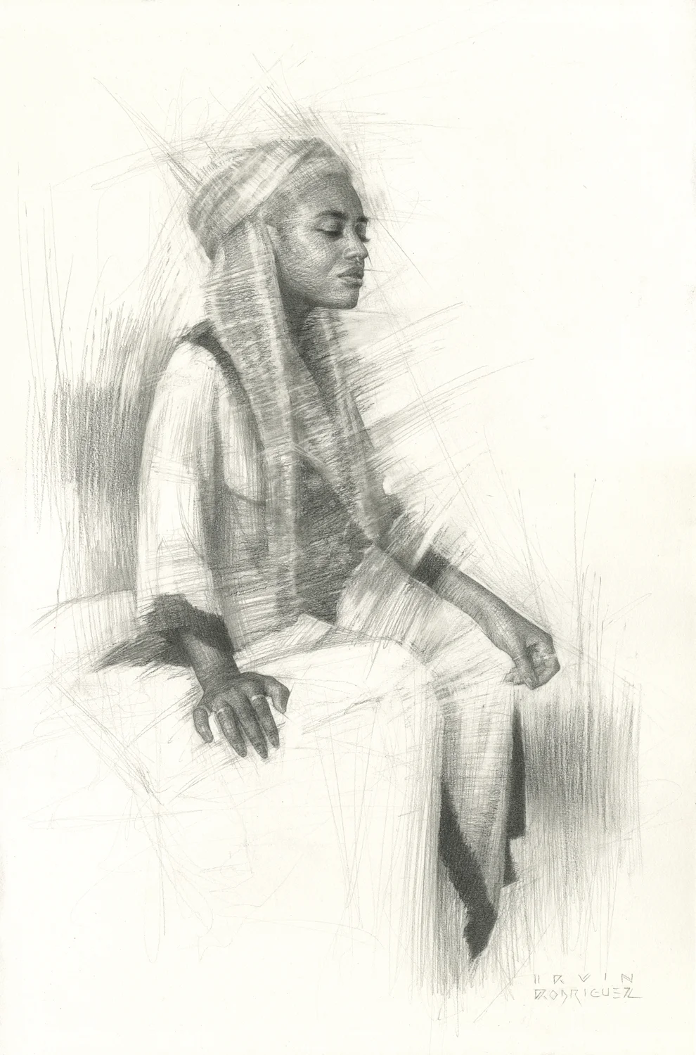 Study for Lorelei's Song, Graphite on Paper, 19 x 13" 2015