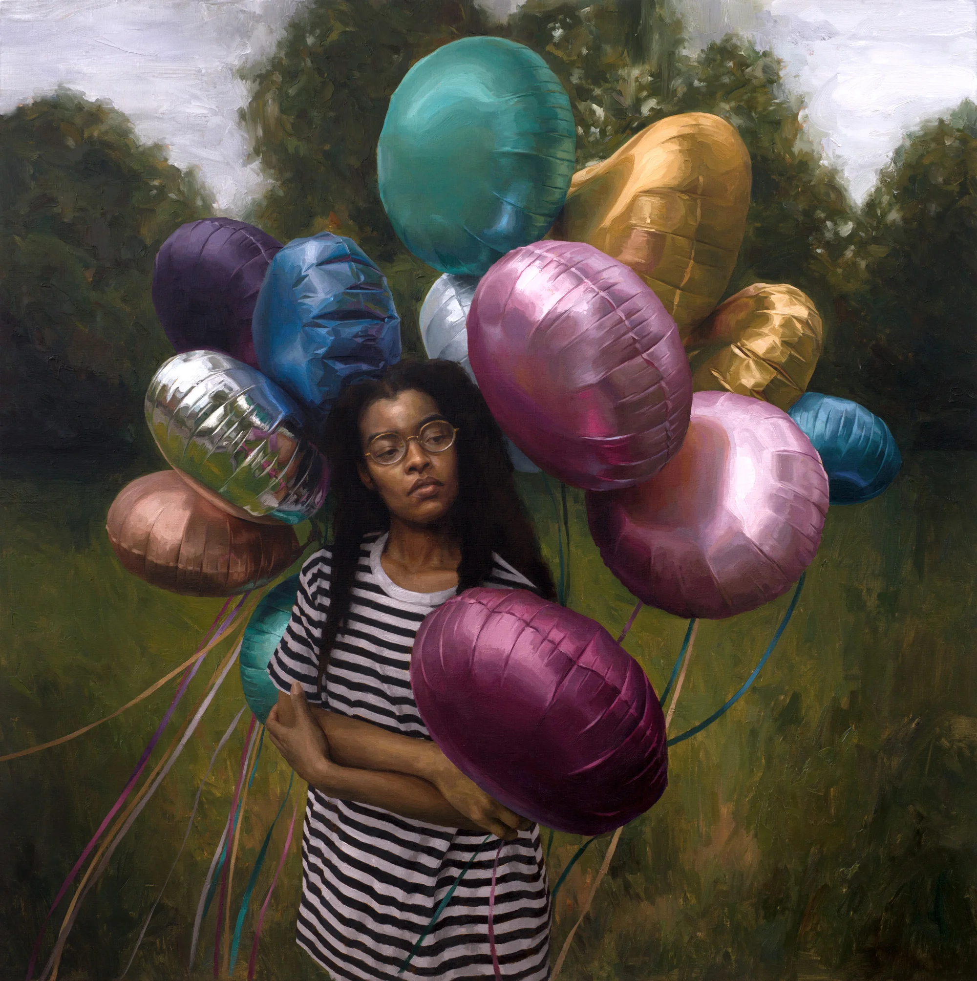 Rise, Oil on Linen, 44x44", 2019