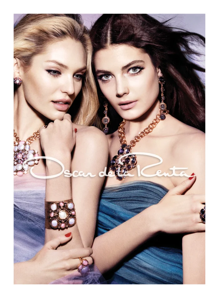 Oscar de la Renta Fall 2012, Candice Swanepoel and Katryn Kruger